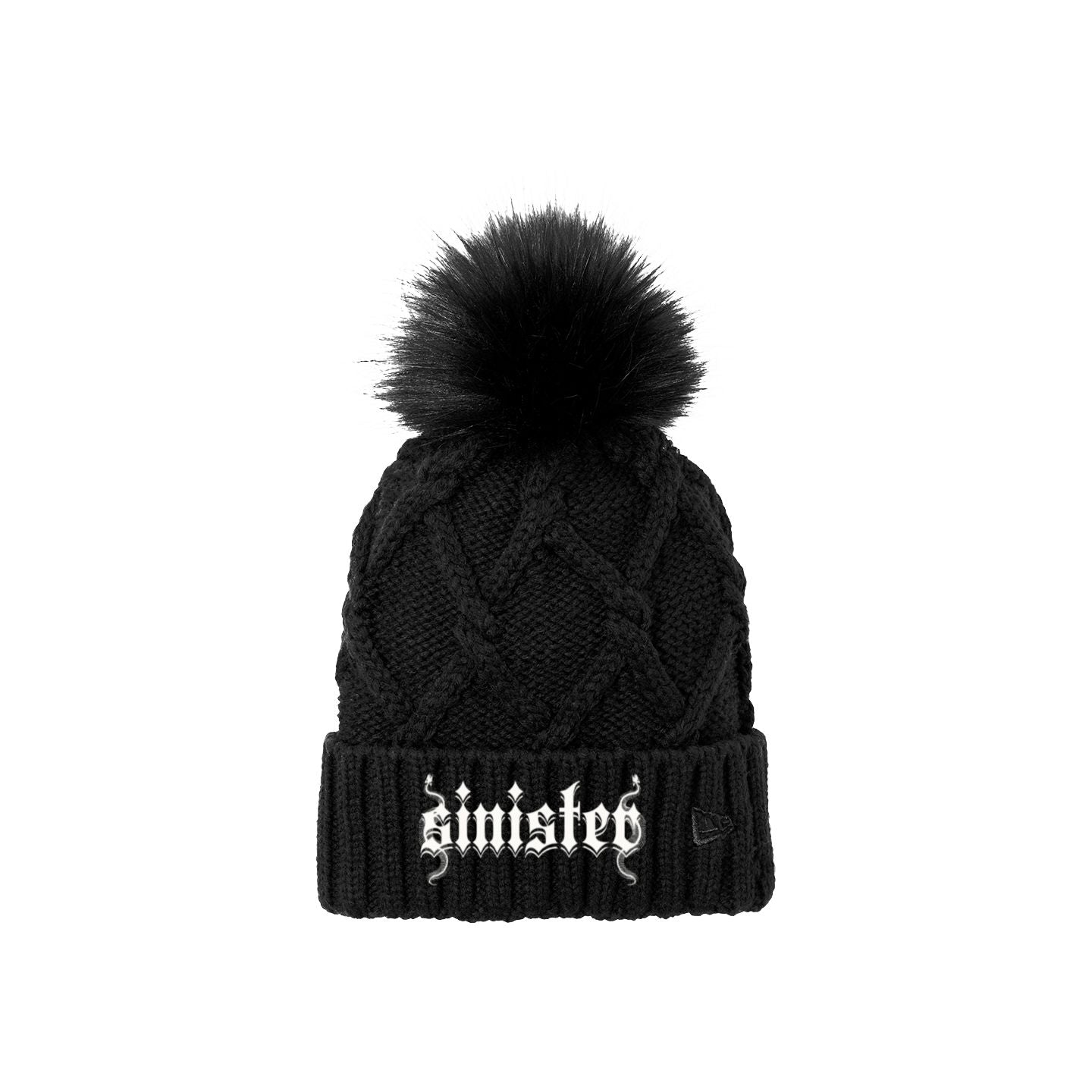 Sinister Headgear - Faux Fur Pom Beanie