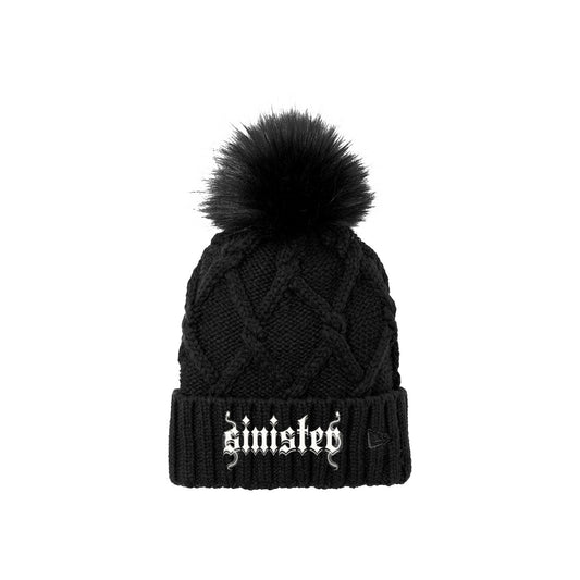 Sinister Headgear - Faux Fur Pom Beanie