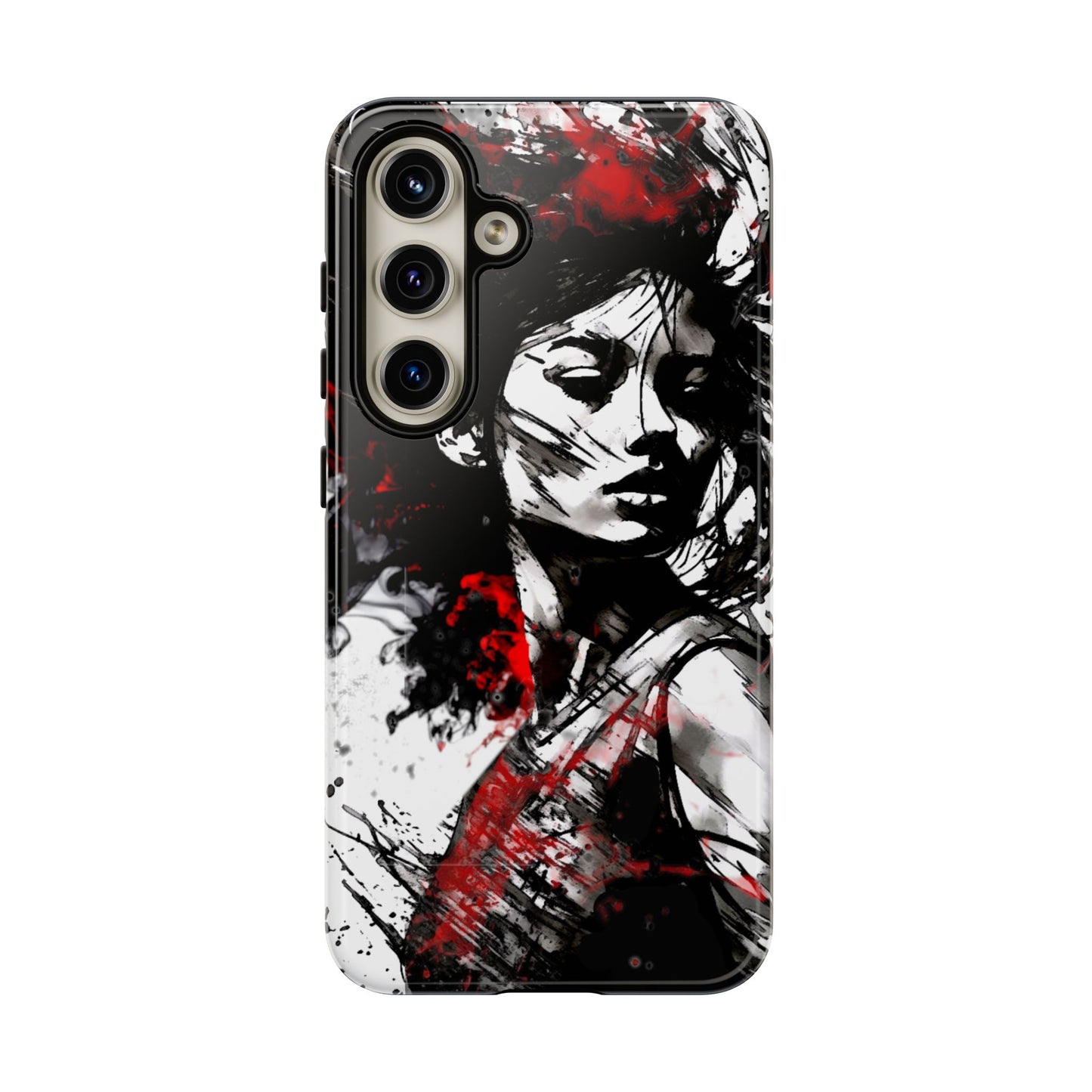 Paint Splatter Girl Tough Phone Case