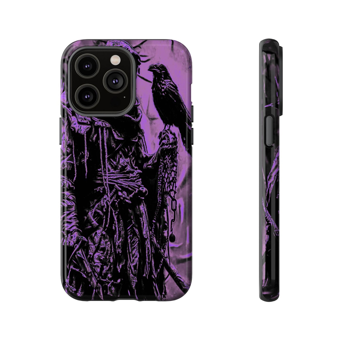 Hooded Figure With Raven Tough Phone Case