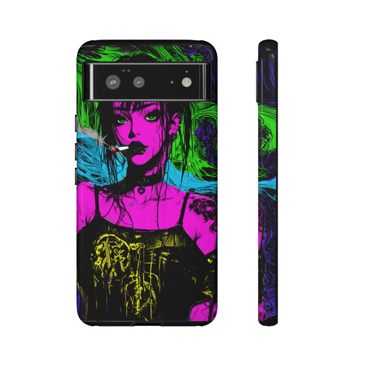 Smoking Girl Tough Phone Case