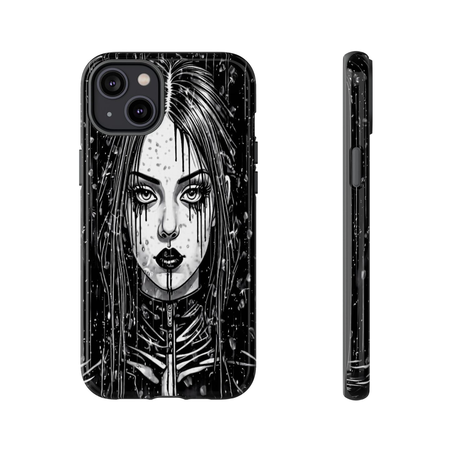 Mascara Goth Girl Tough Phone Case