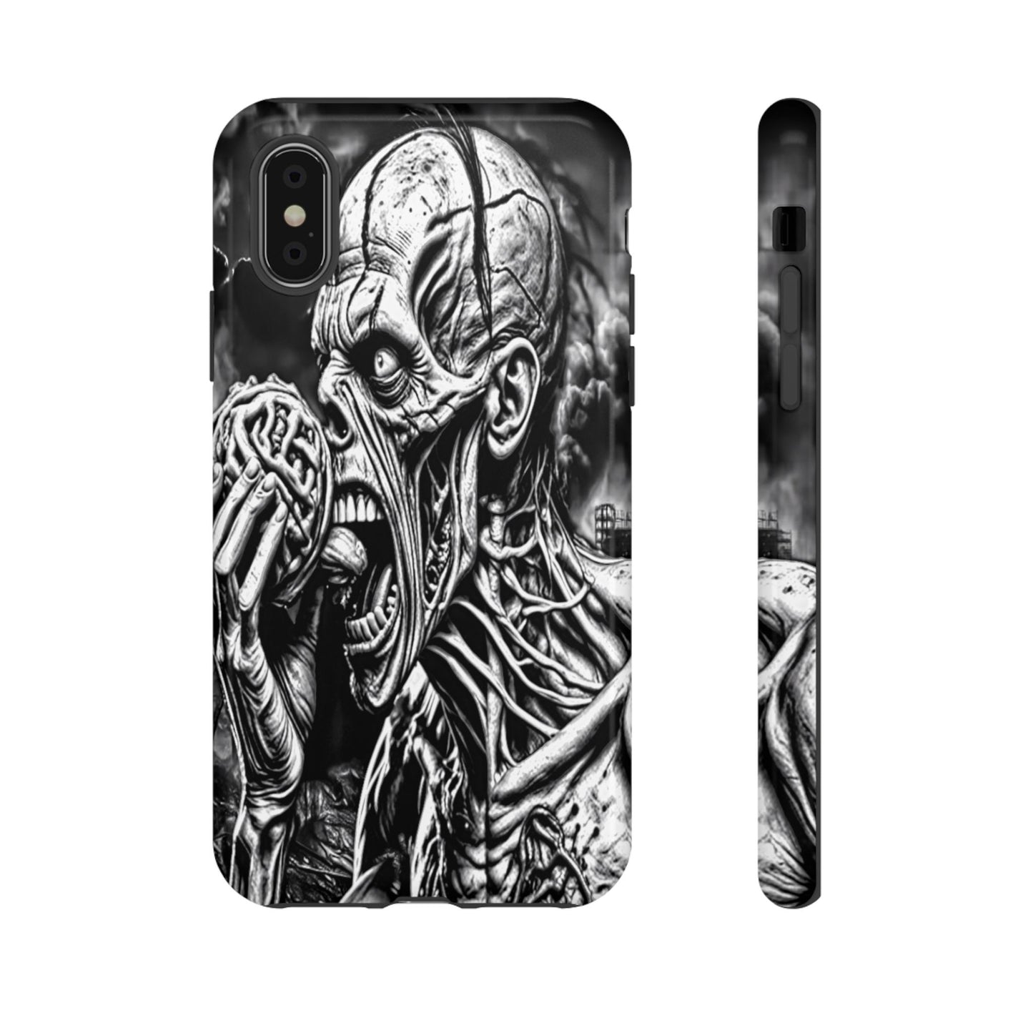 Zombie Eating Brains Tough Phone Case