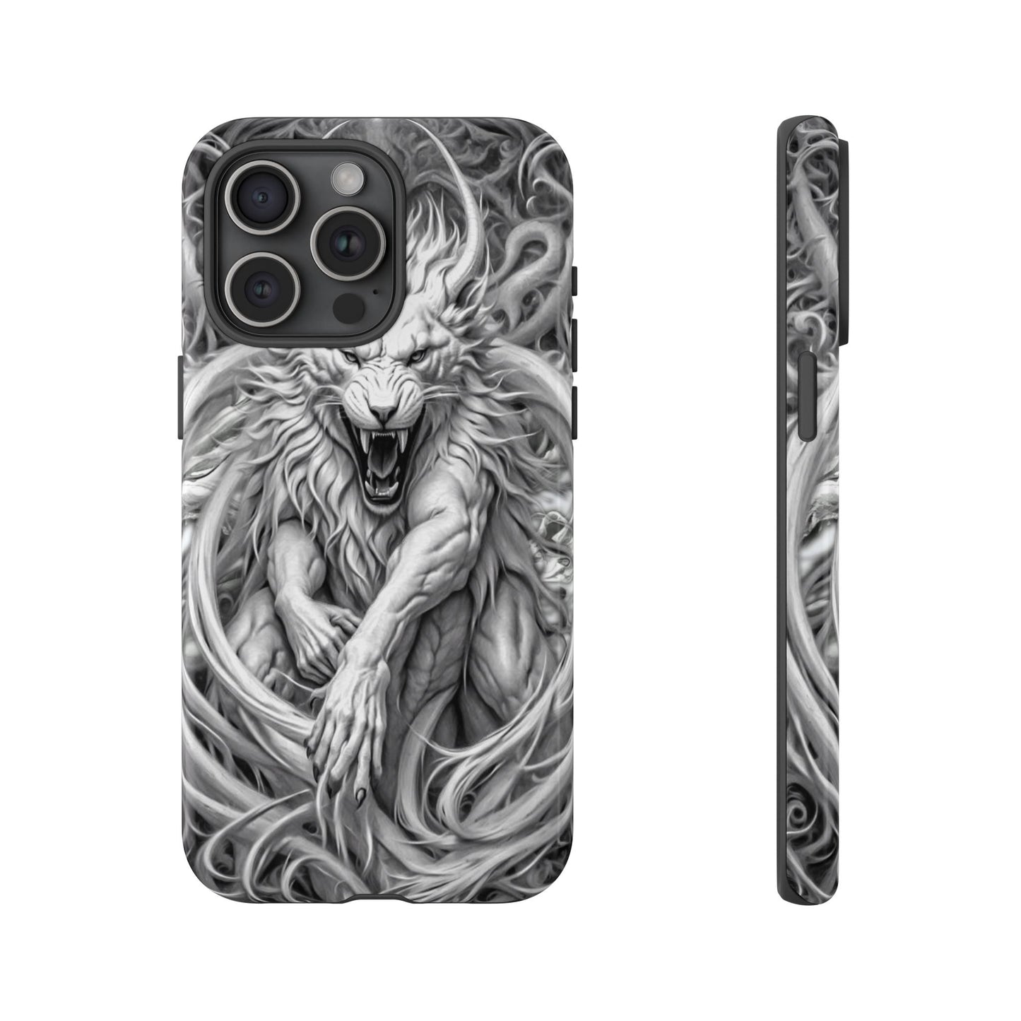 White Lion Beast Tough Phone Case