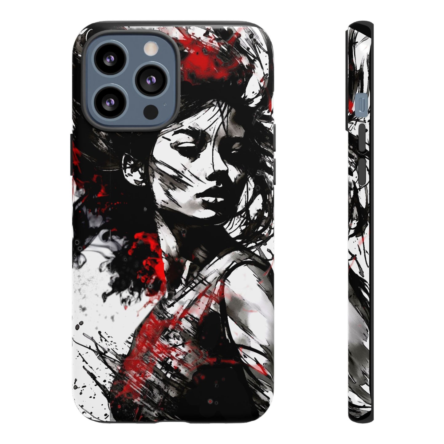 Paint Splatter Girl Tough Phone Case