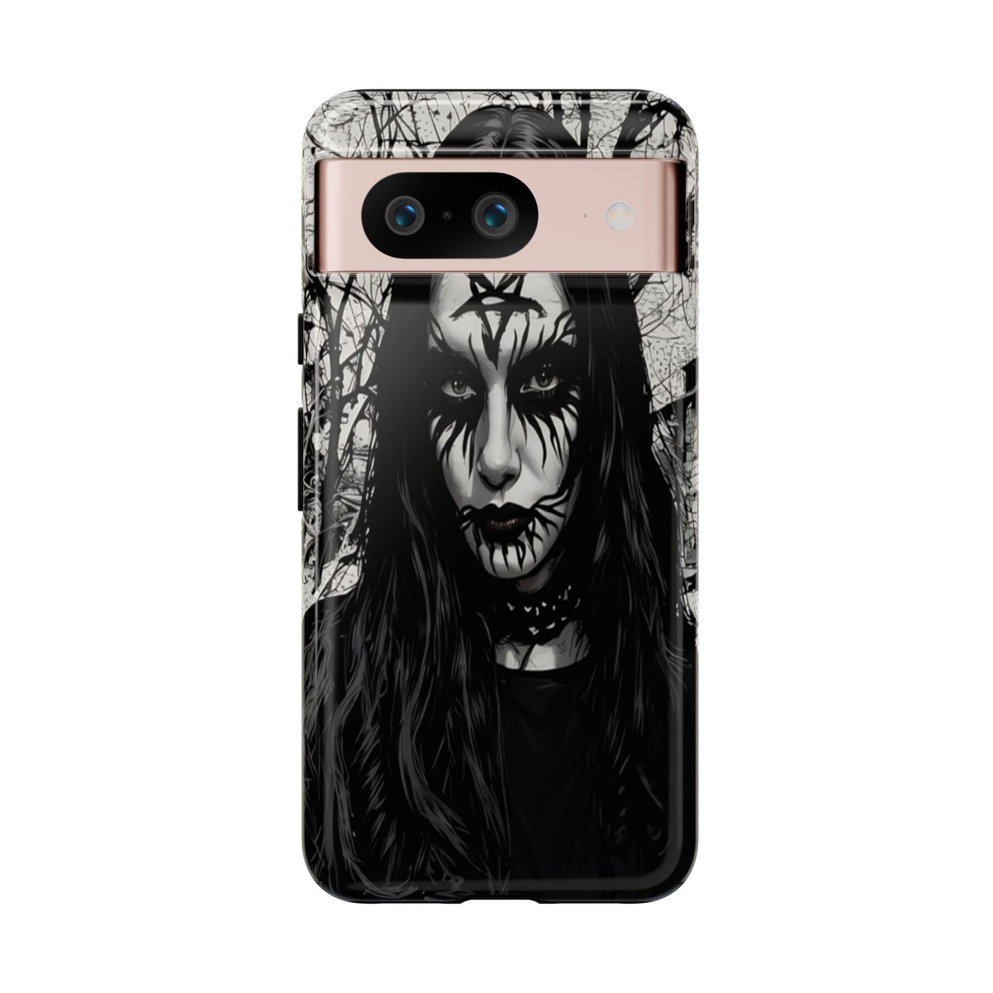 Black Metal Face Tough Phone Case