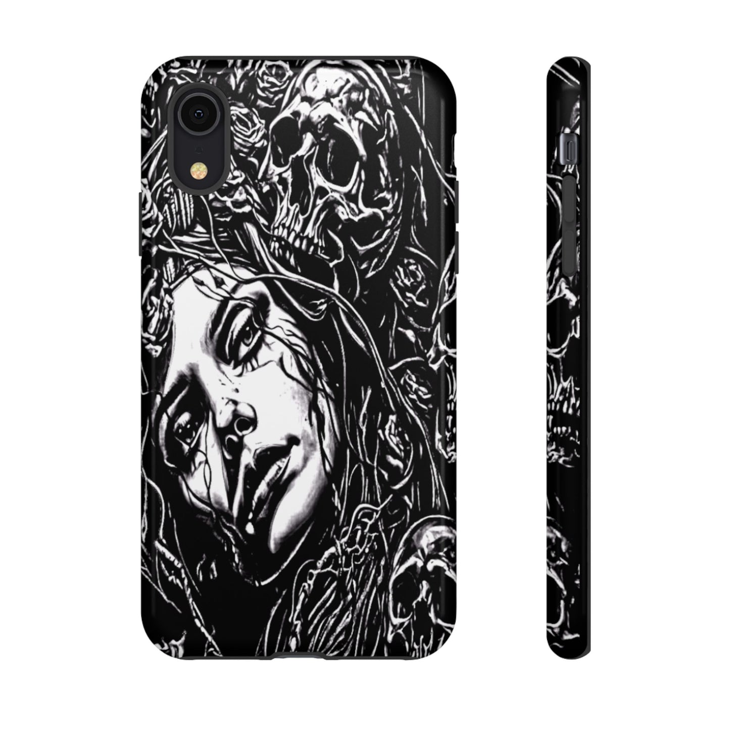 Woman And Roses Tough Phone Case