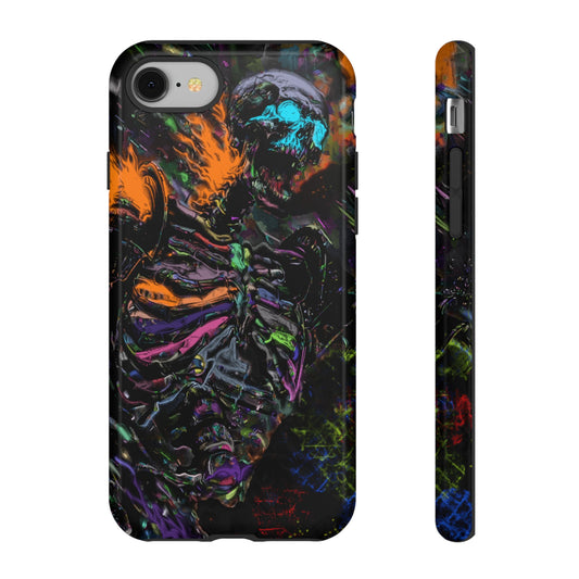 Flaming Skeleton Tough Phone Case