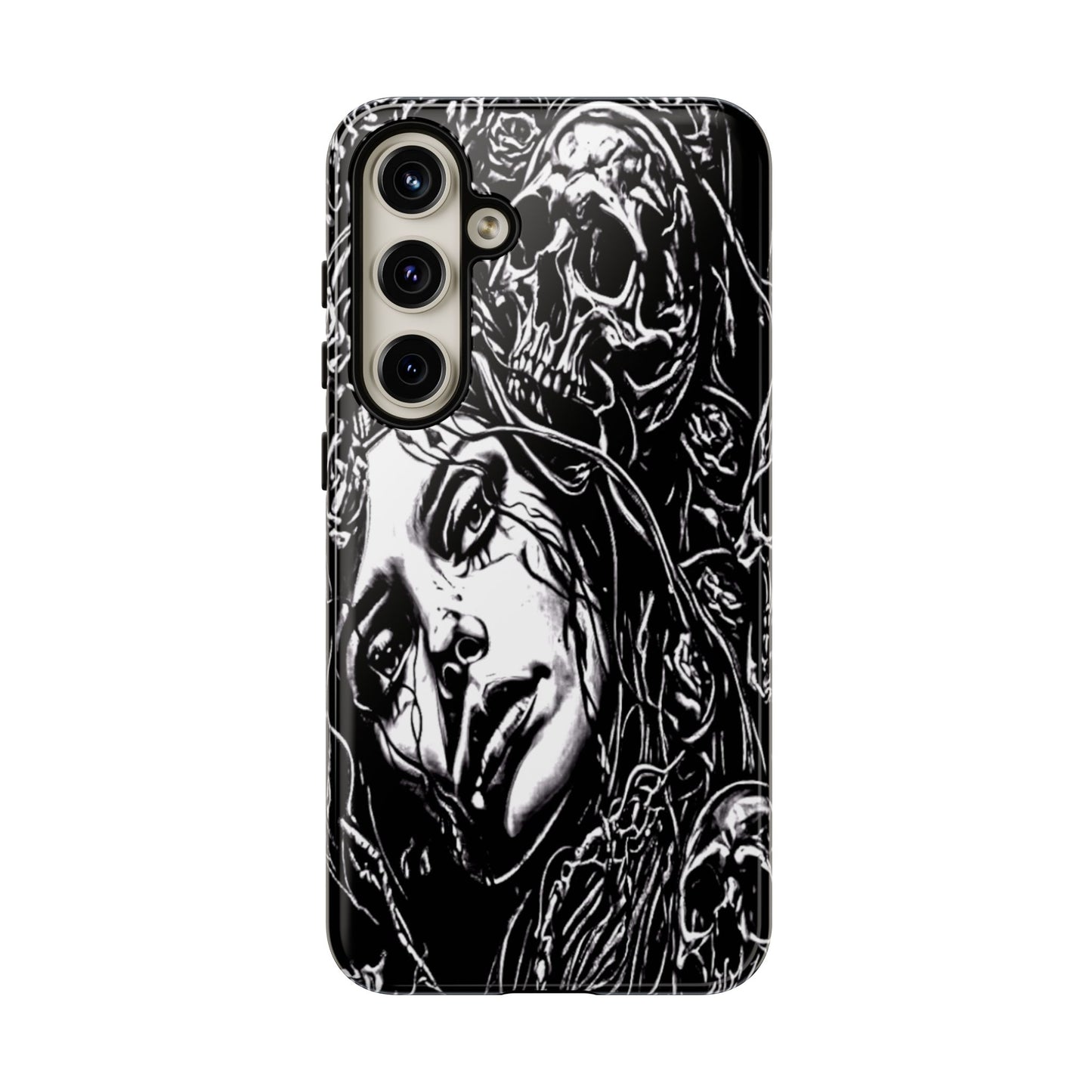 Woman And Roses Tough Phone Case