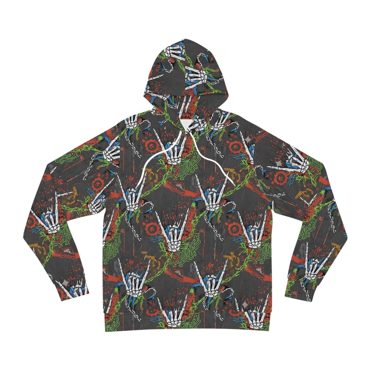 Skull Hand Grunge Hoodie