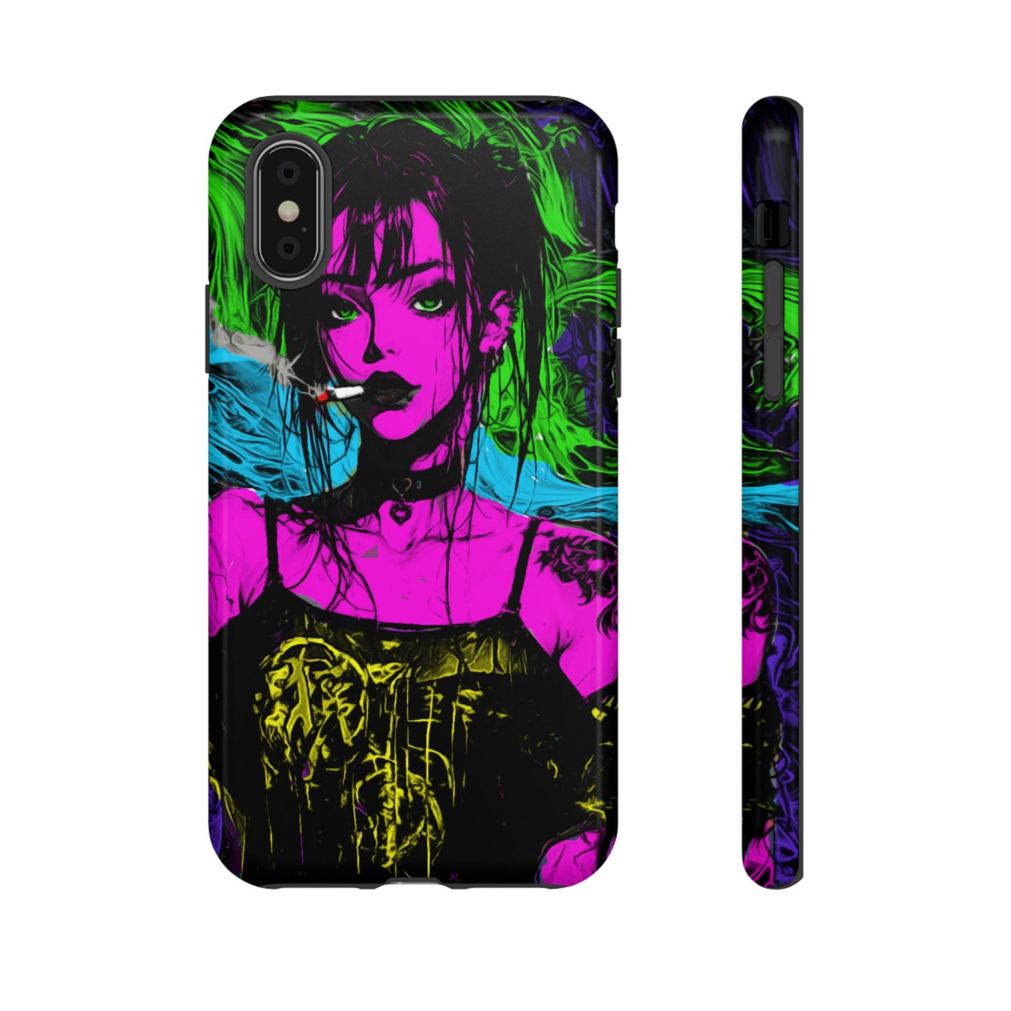 Smoking Girl Tough Phone Case