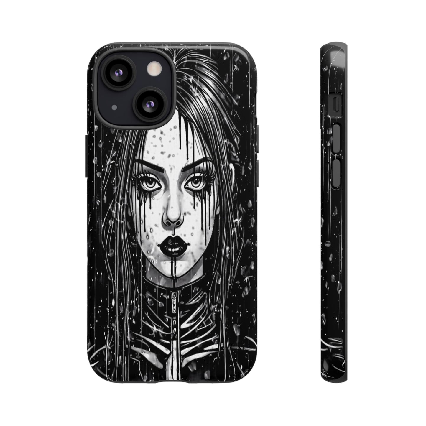 Mascara Goth Girl Tough Phone Case