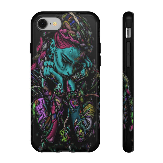 Girl With Braides Tough Phone Case