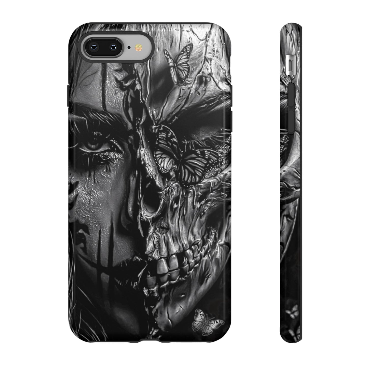 Half Skull Face Tough Phone Case