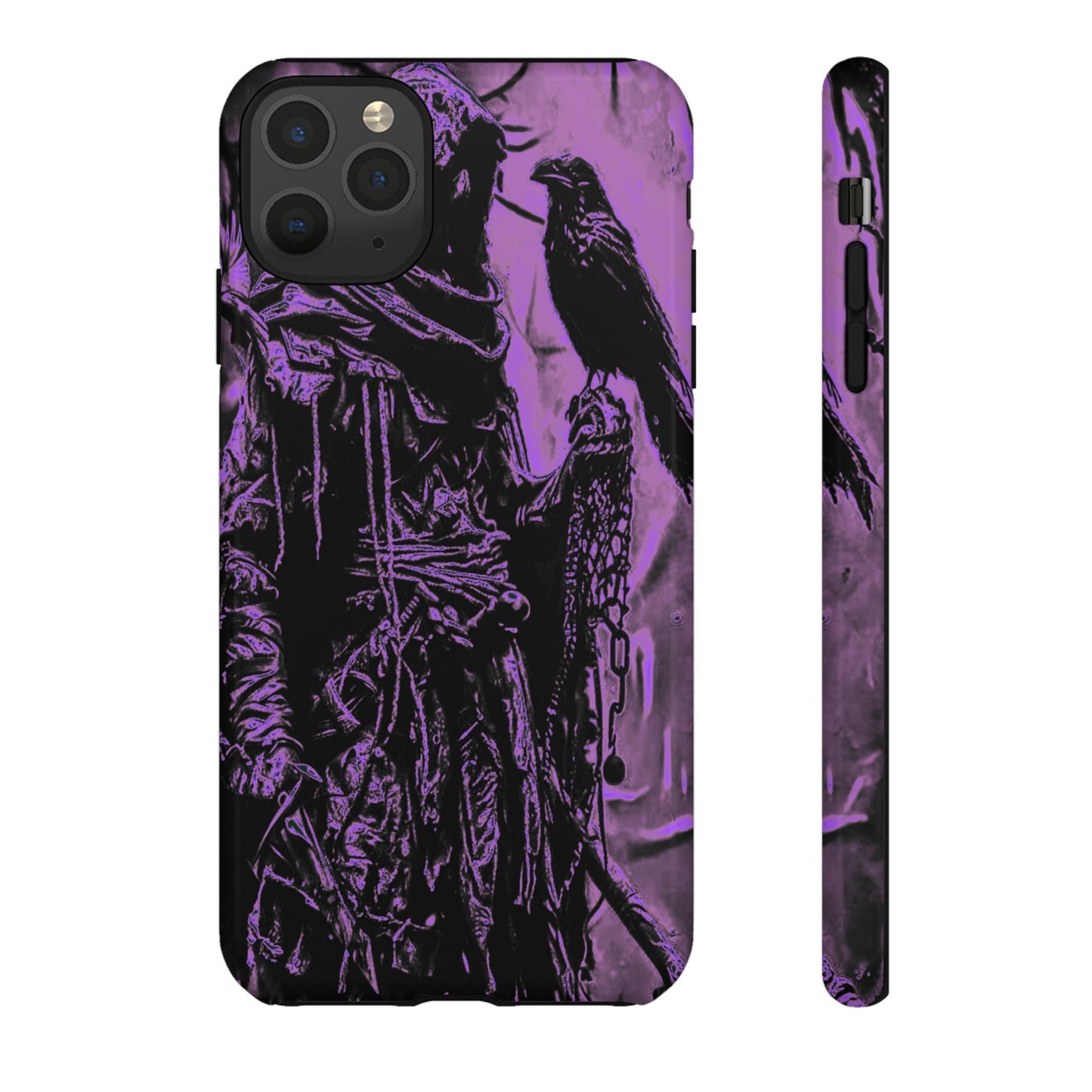 Hooded Figure With Raven Tough Phone Case