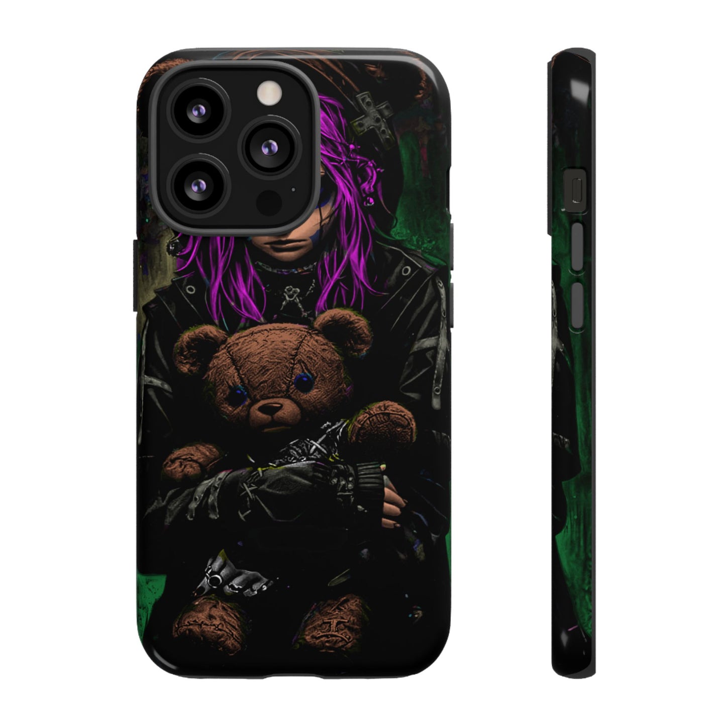 Girl And Teddy Tough Phone Case