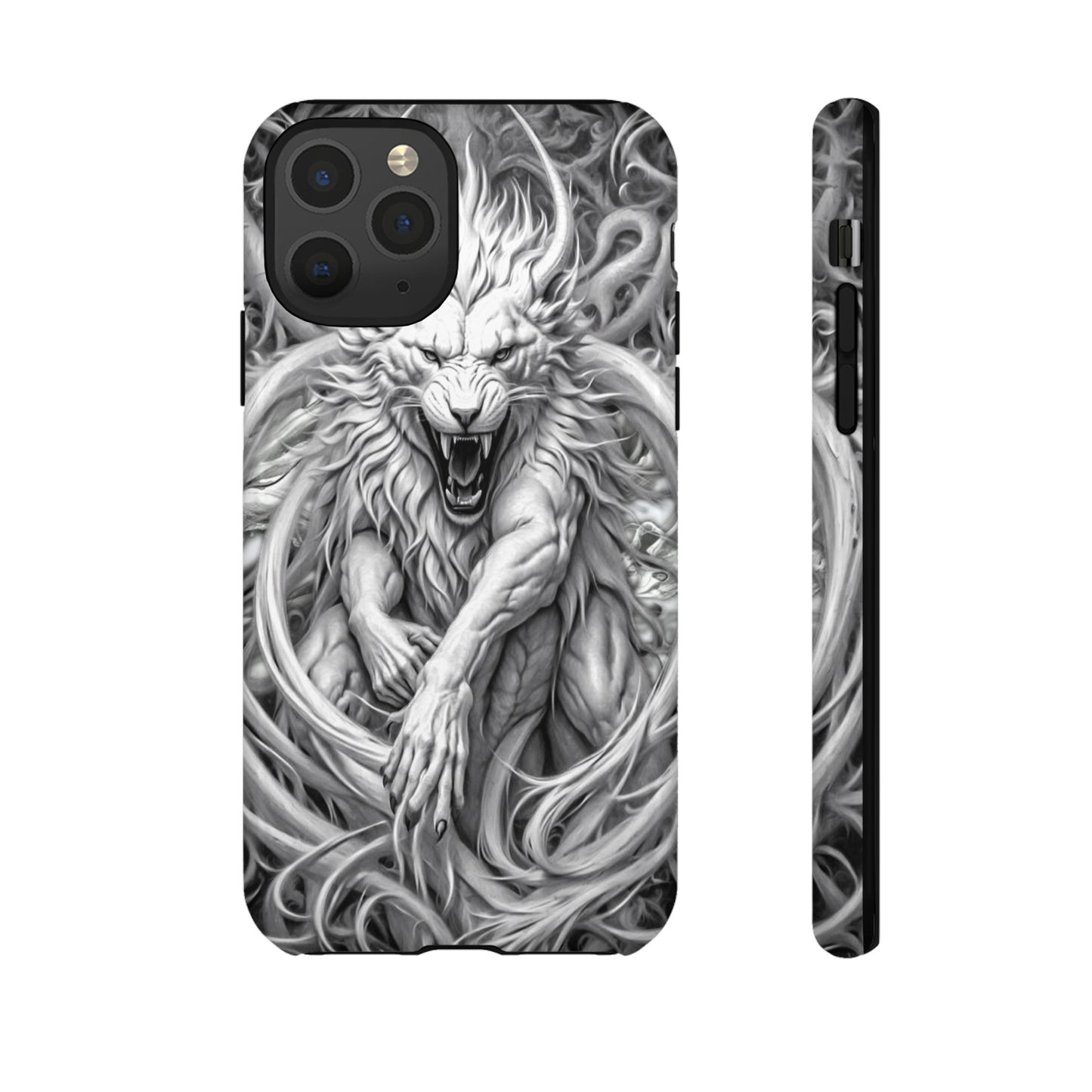 White Lion Beast Tough Phone Case