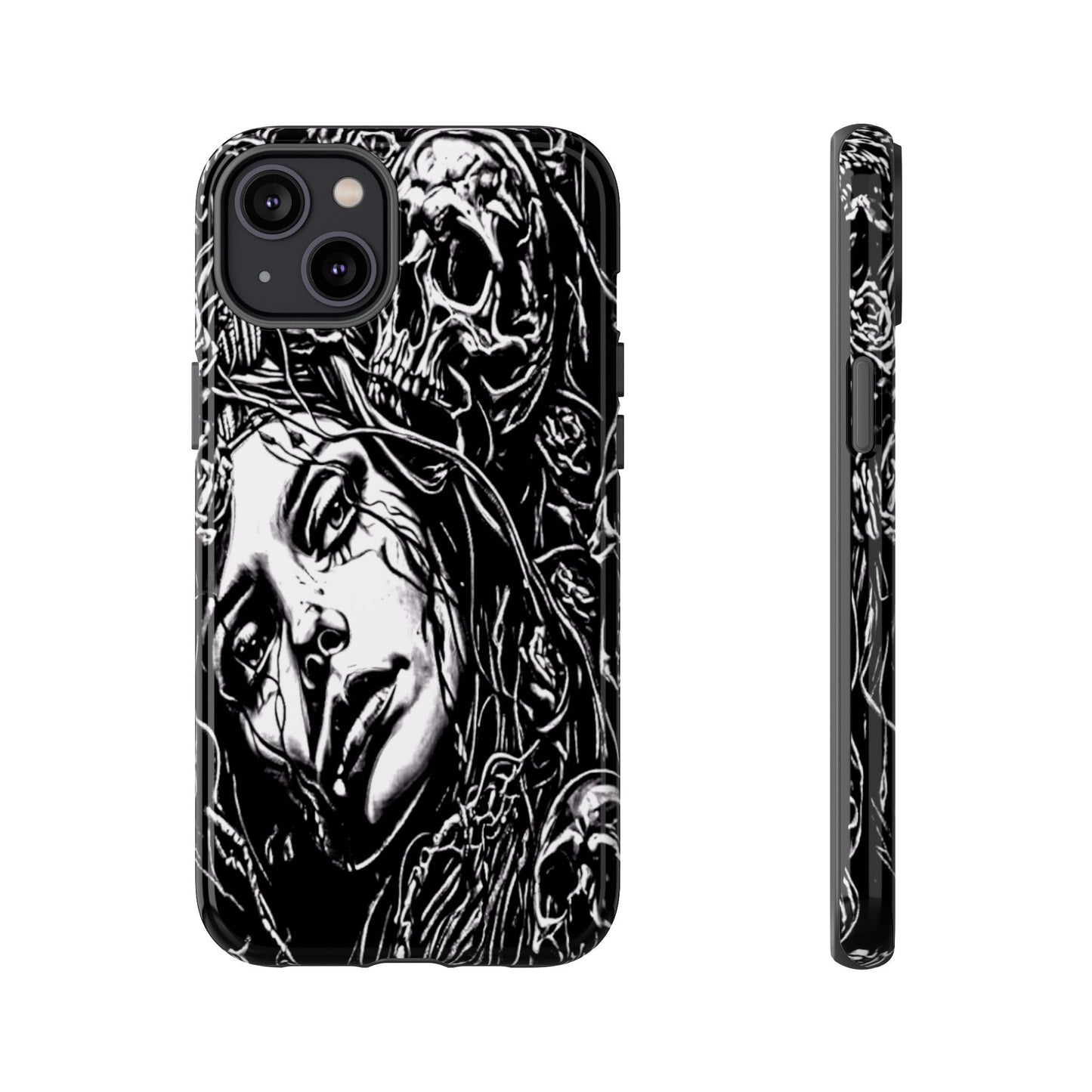 Woman And Roses Tough Phone Case