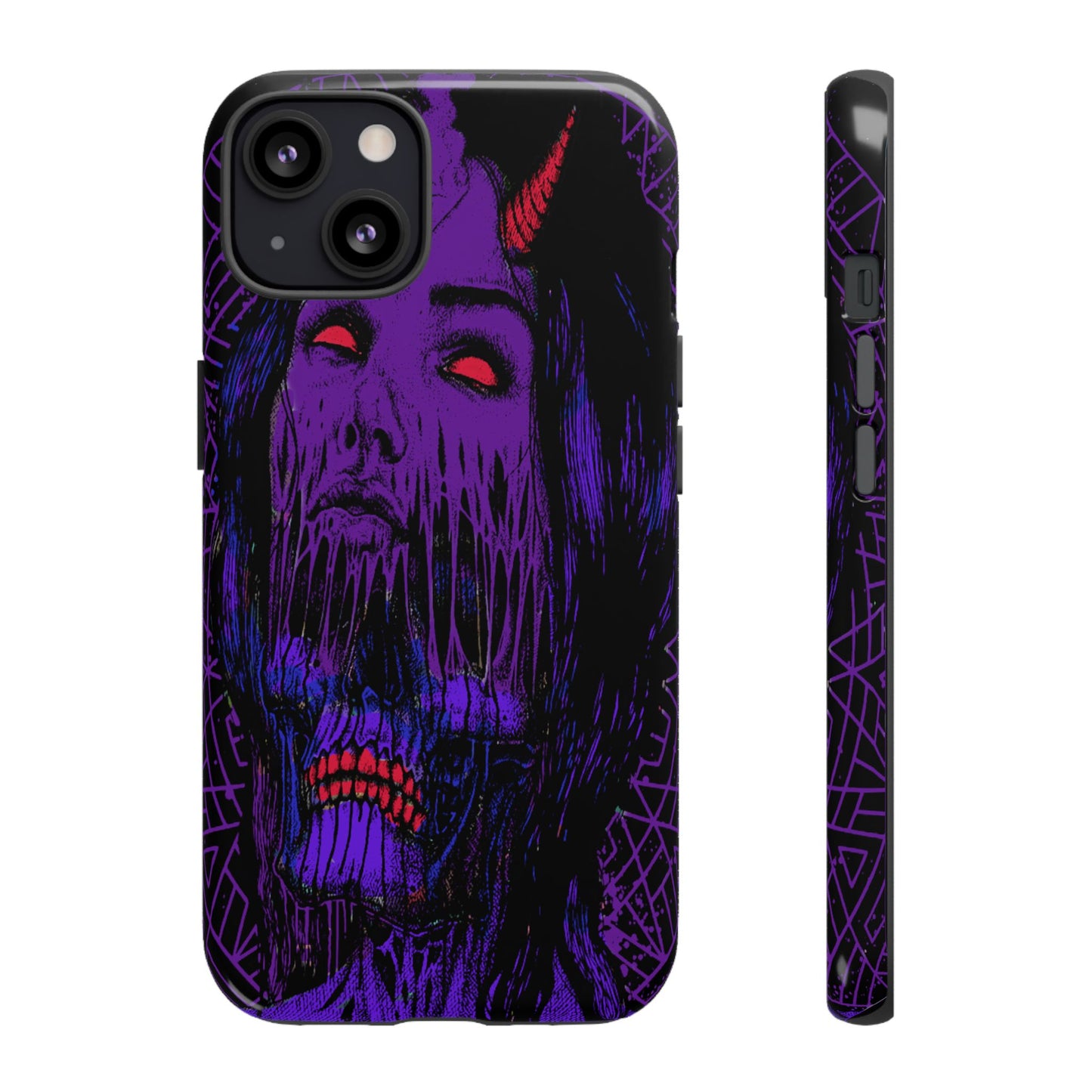 Melting Devil Girl Face Tough Phone Case