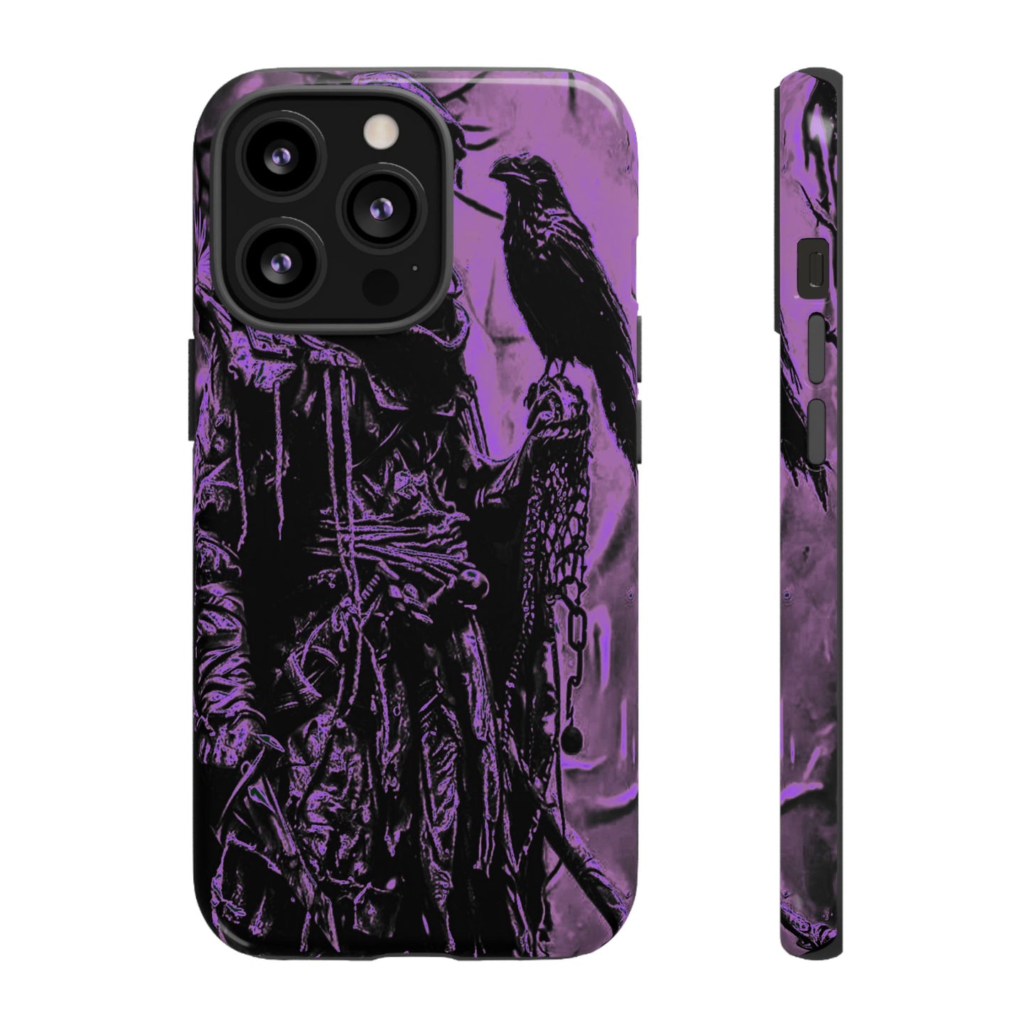 Hooded Figure With Raven Tough Phone Case