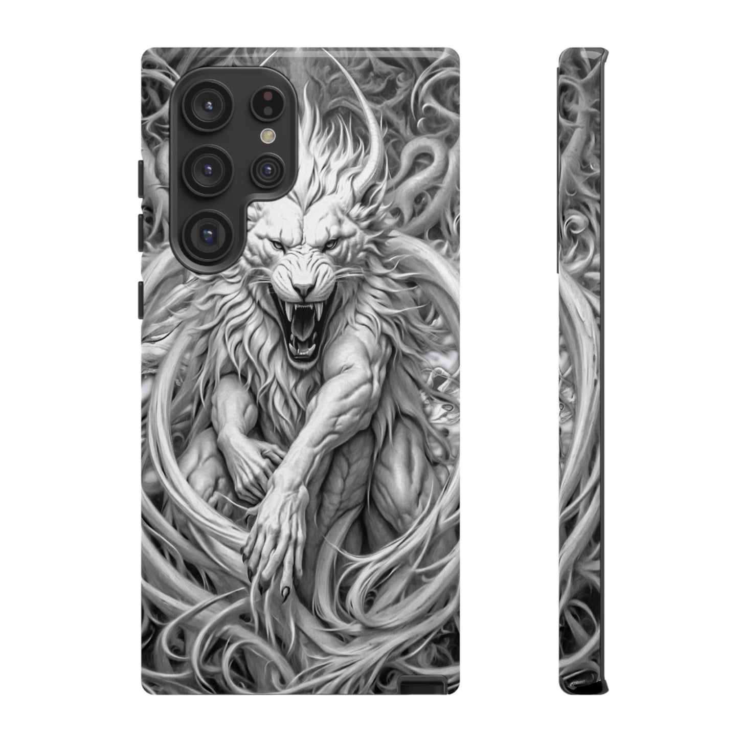 White Lion Beast Tough Phone Case