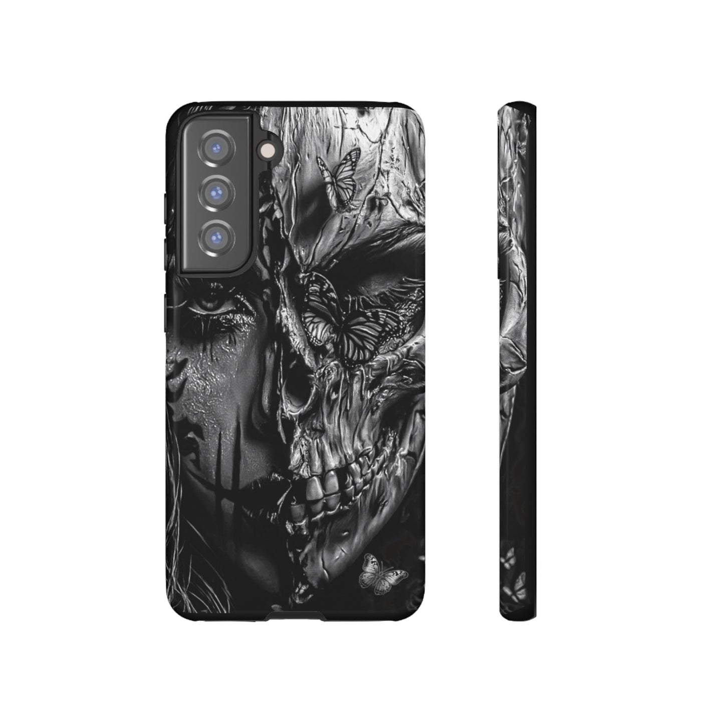 Half Skull Face Tough Phone Case