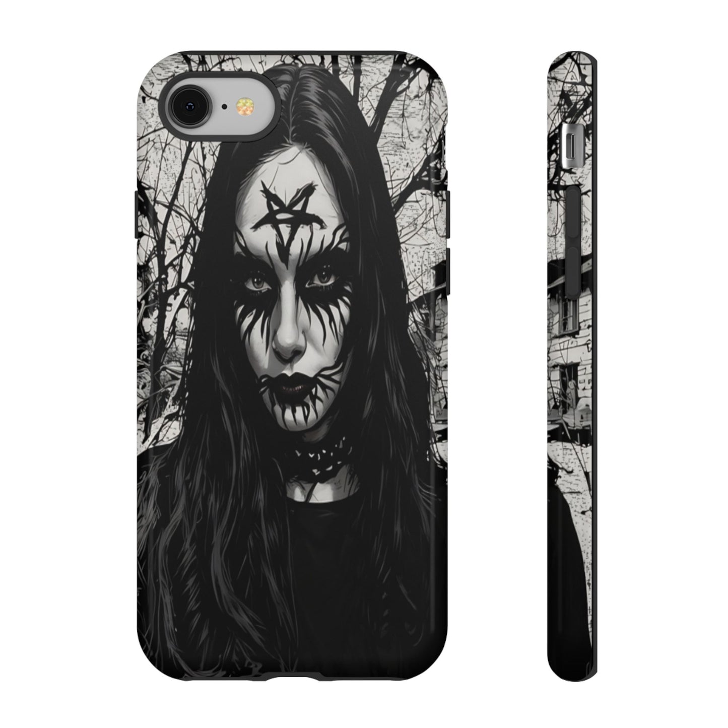 Black Metal Face Tough Phone Case