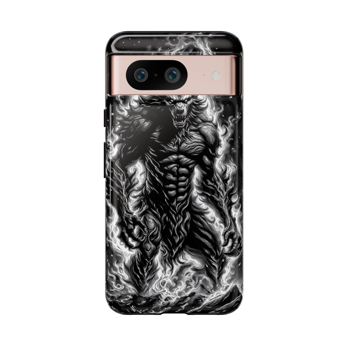 Wolf On Fire Tough Phone Case