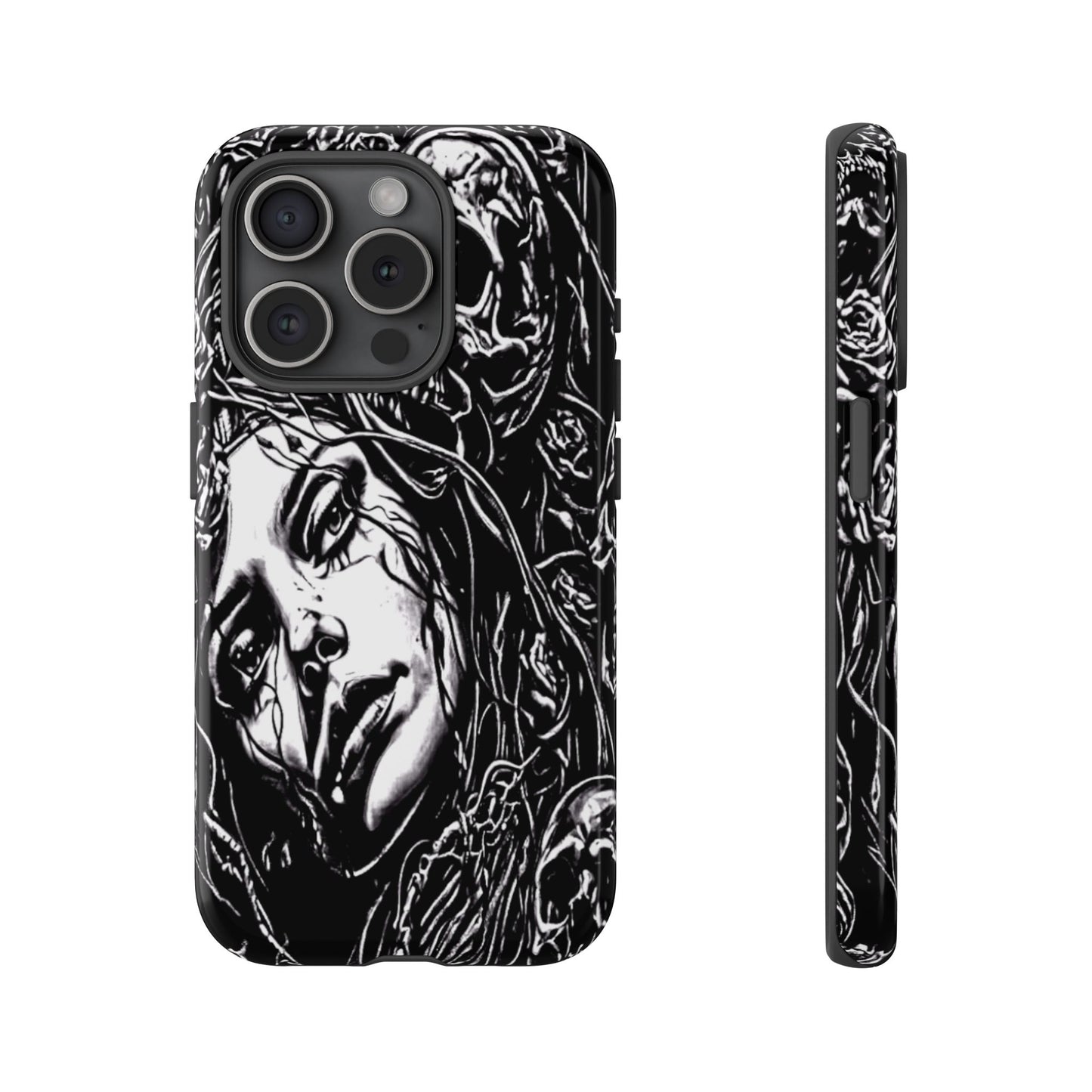 Woman And Roses Tough Phone Case