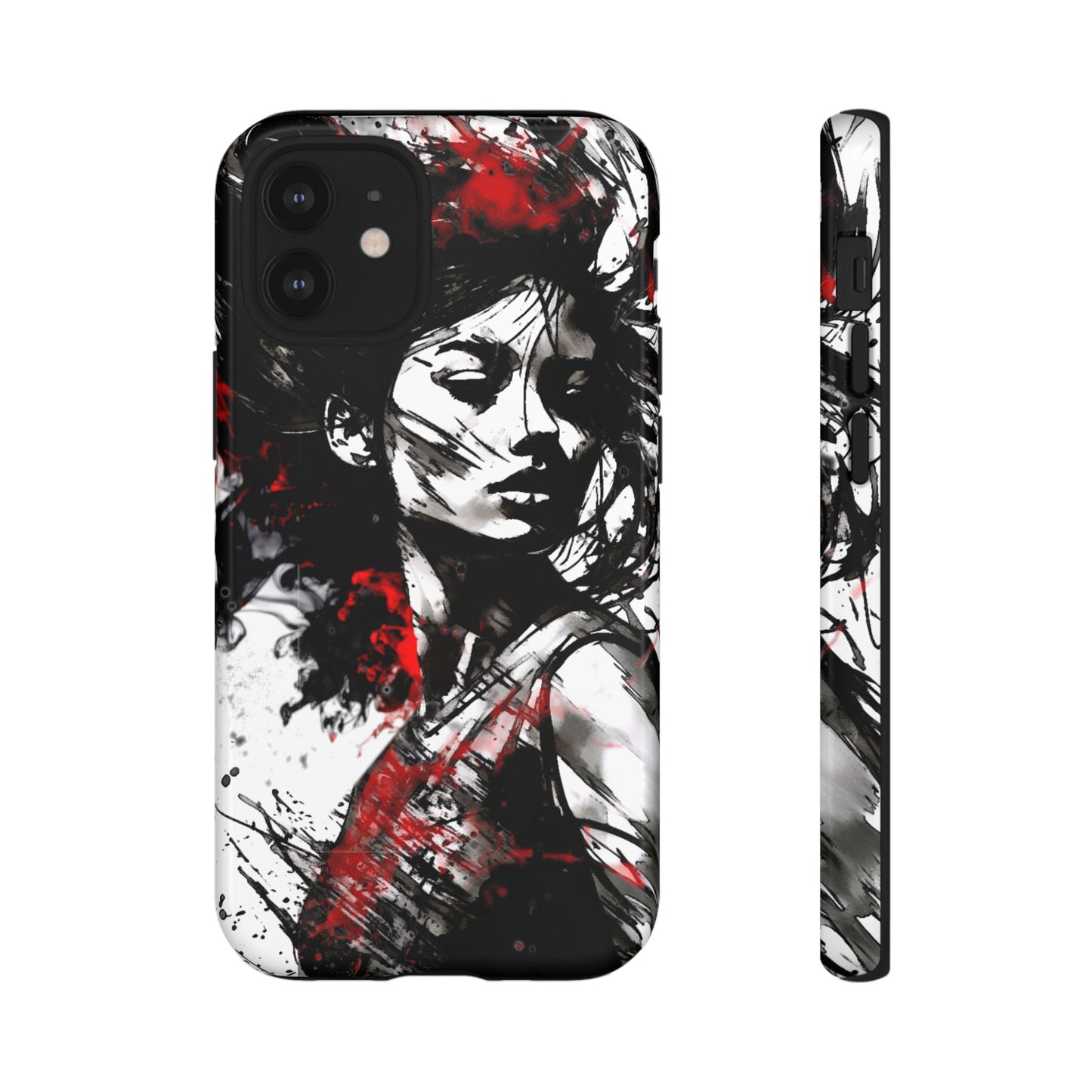 Paint Splatter Girl Tough Phone Case