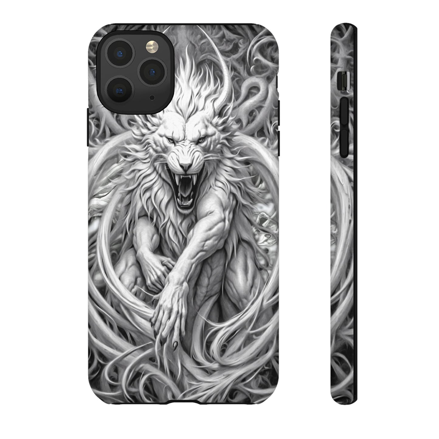 White Lion Beast Tough Phone Case