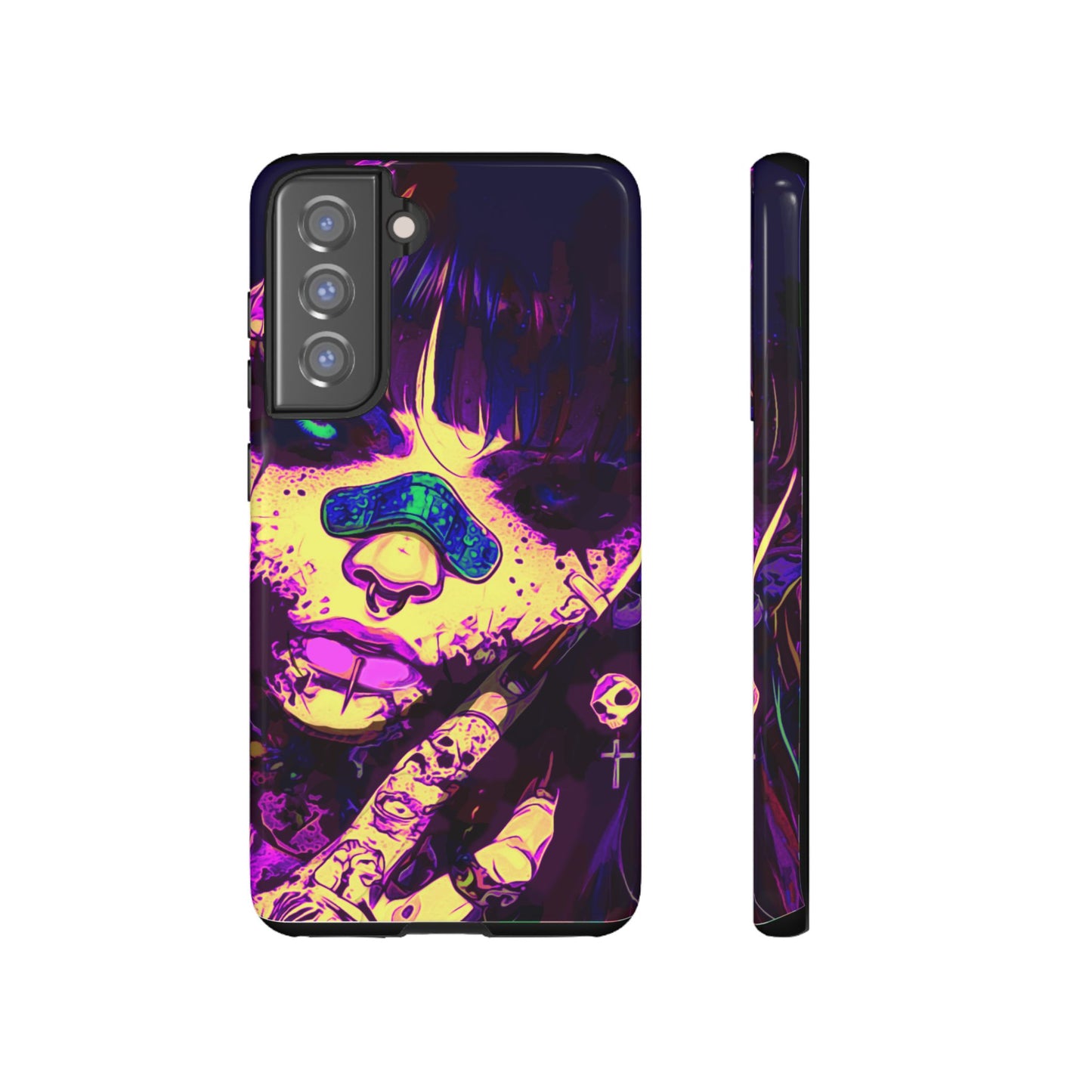 Punk Bandaid Girl Tough Phone Case