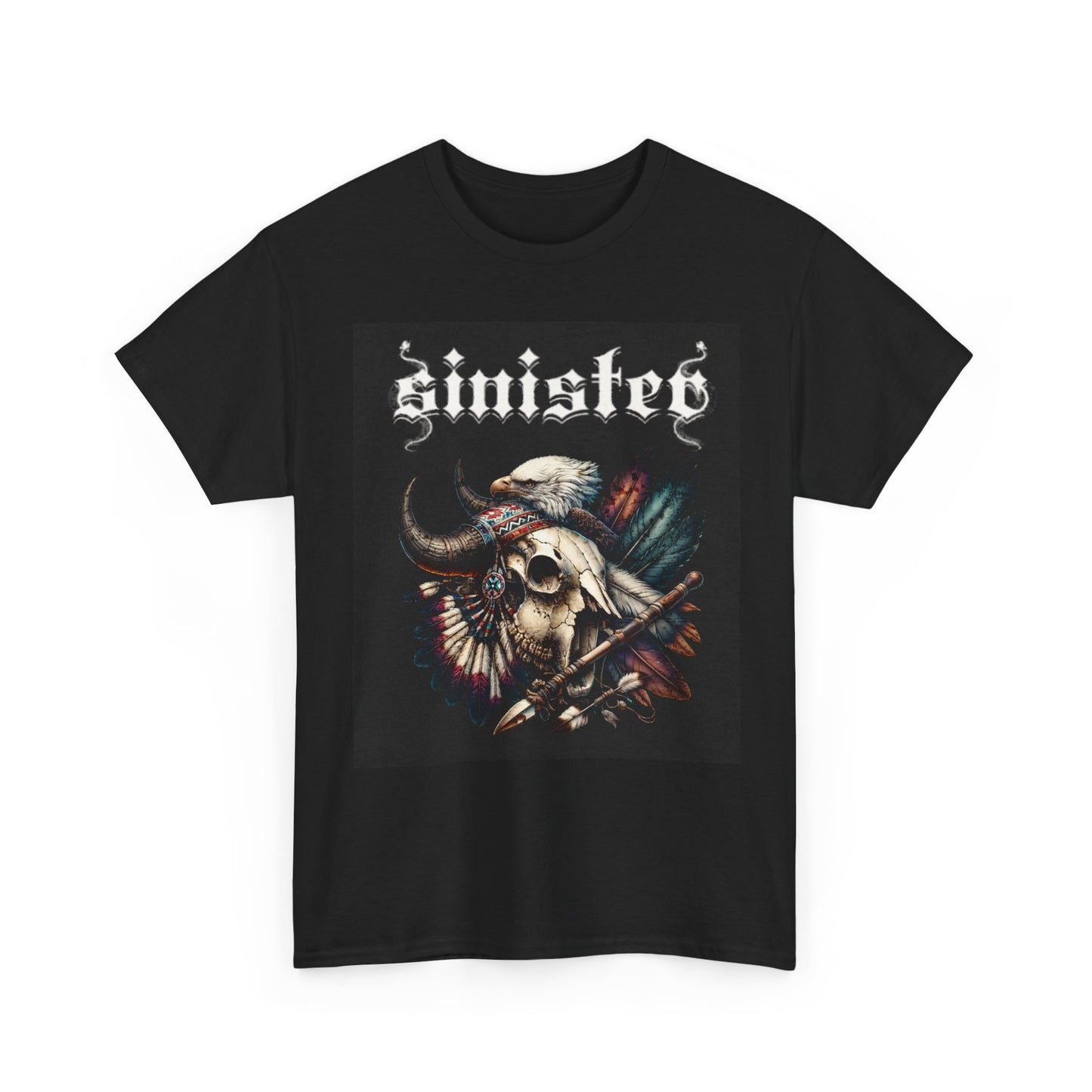 Sinister -American Indian Skull Tee-Shirt