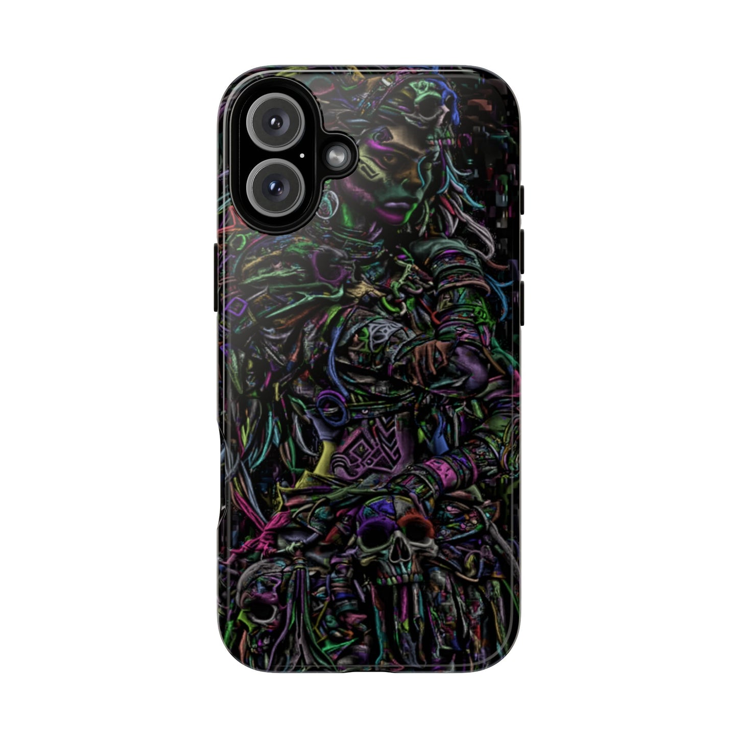 Girl With Skulls Tough Phone Case