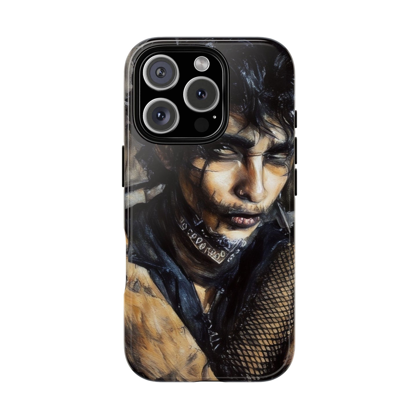 Serene Goth Boy Tough Phone Case