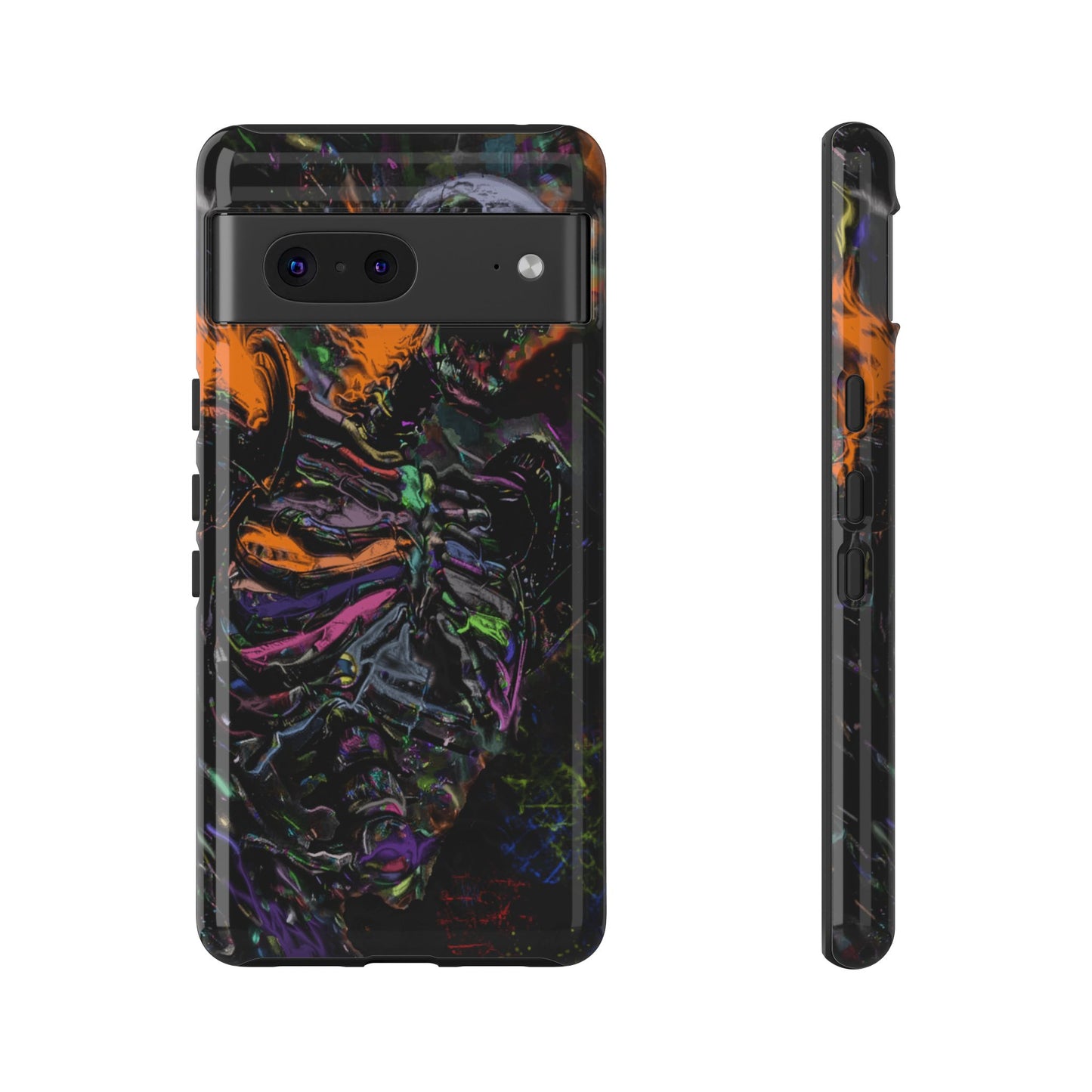 Flaming Skeleton Tough Phone Case