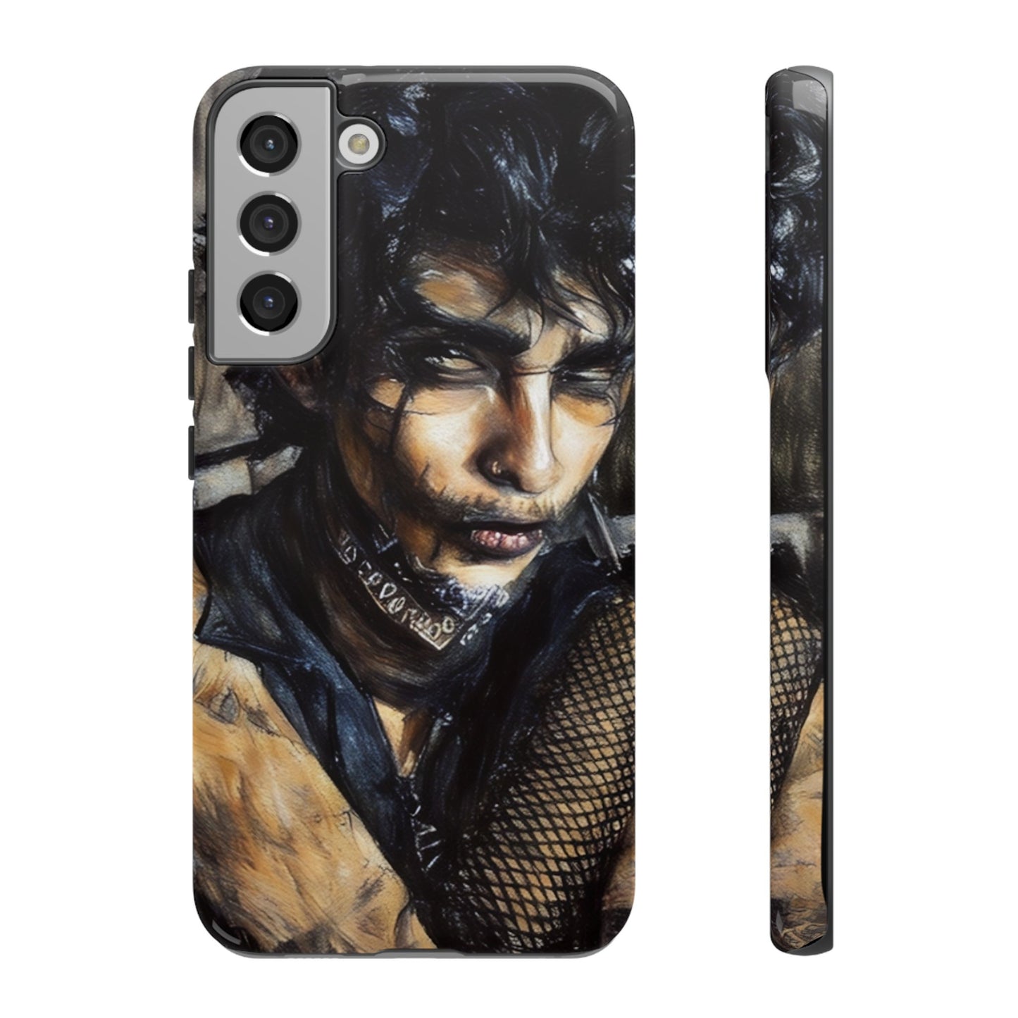 Serene Goth Boy Tough Phone Case