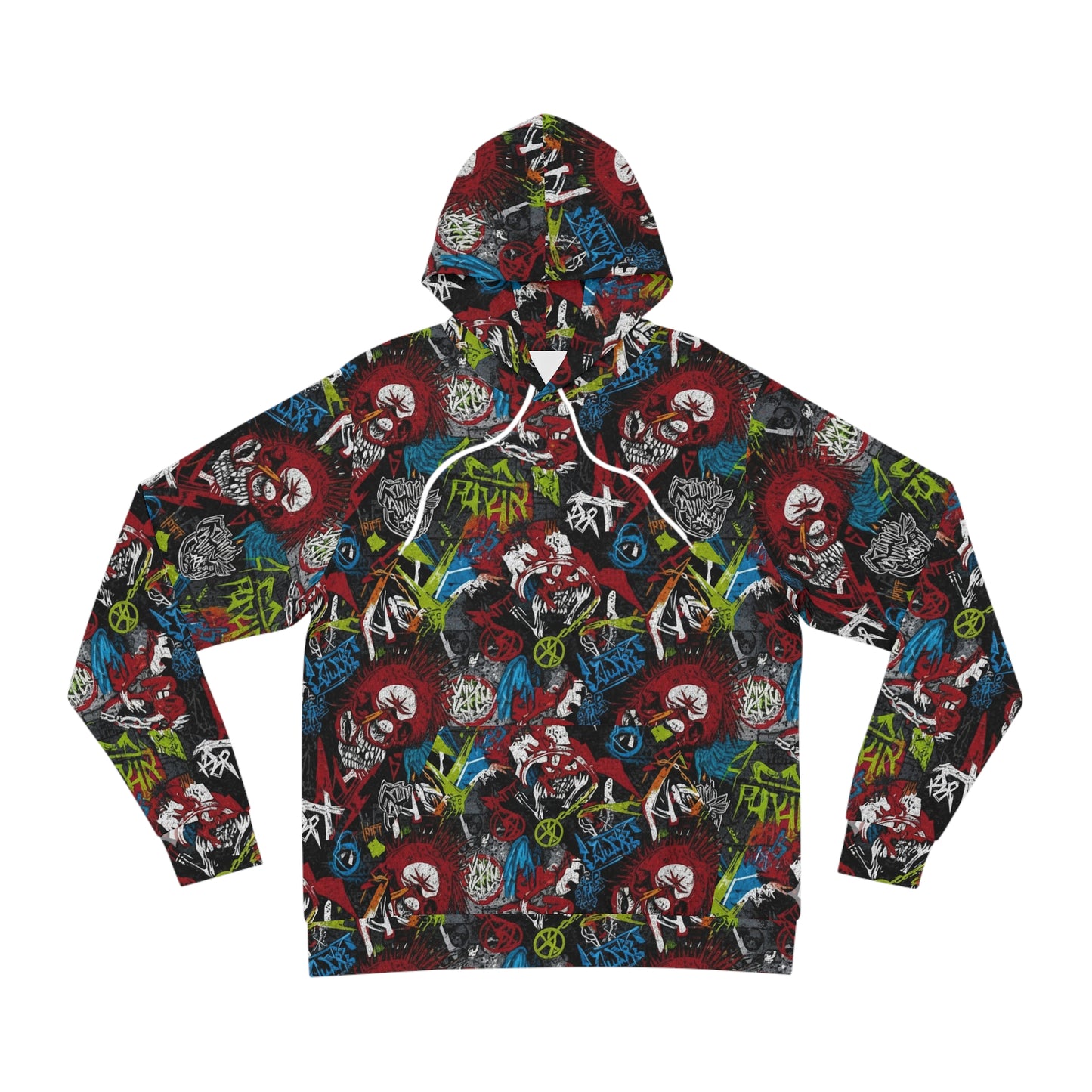 Punkish Graffiti Style Skull Hoodie