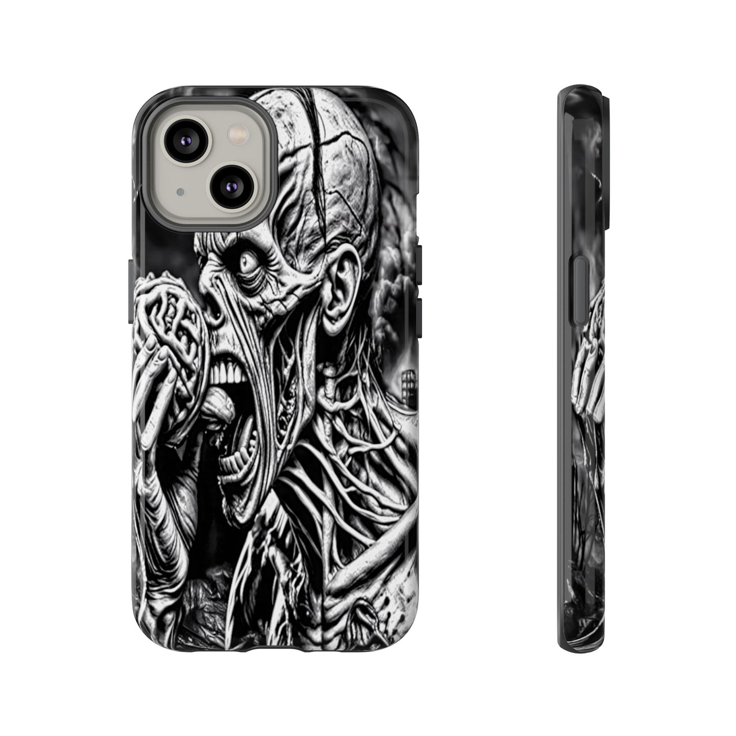 Zombie Eating Brains Tough Phone Case