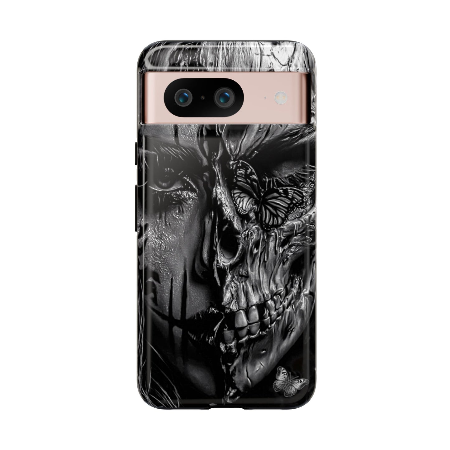 Half Skull Face Tough Phone Case