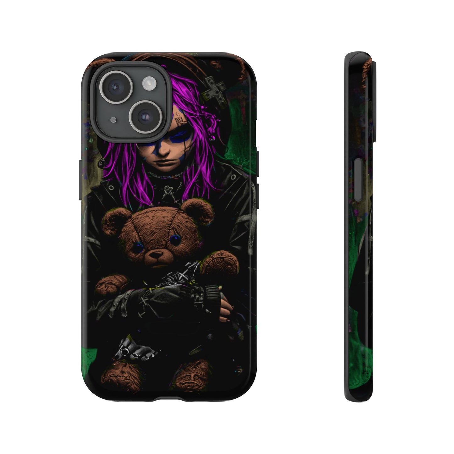 Girl And Teddy Tough Phone Case