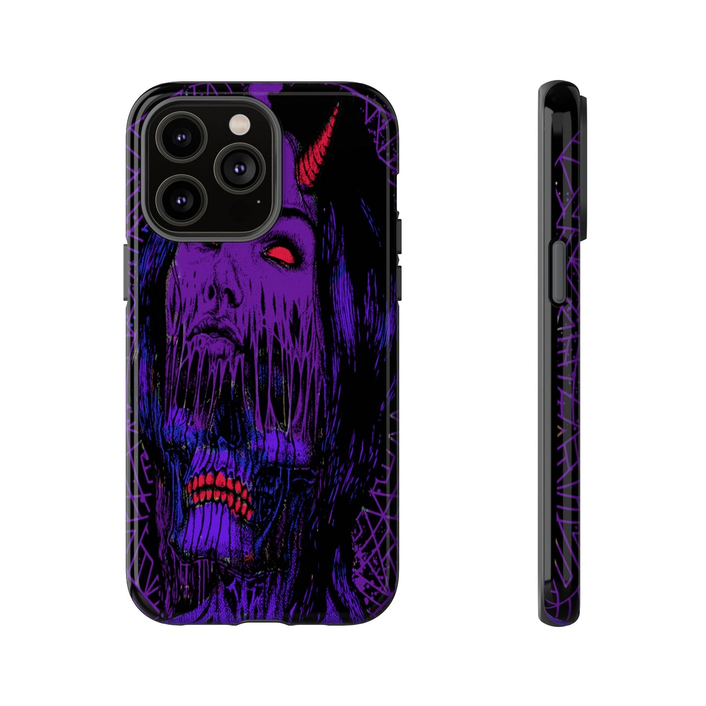 Melting Devil Girl Face Tough Phone Case