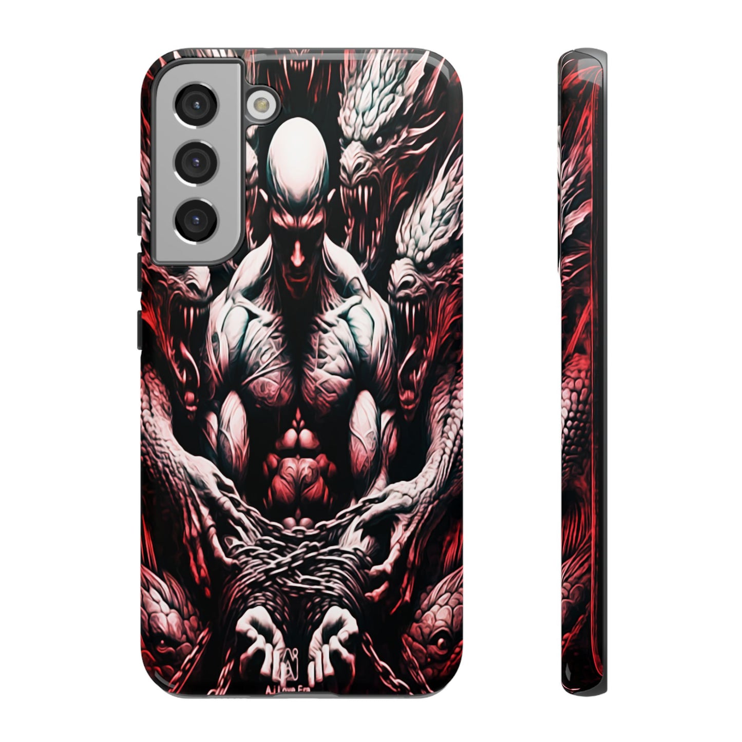 Chained Man With Dragons Tough Phone Case