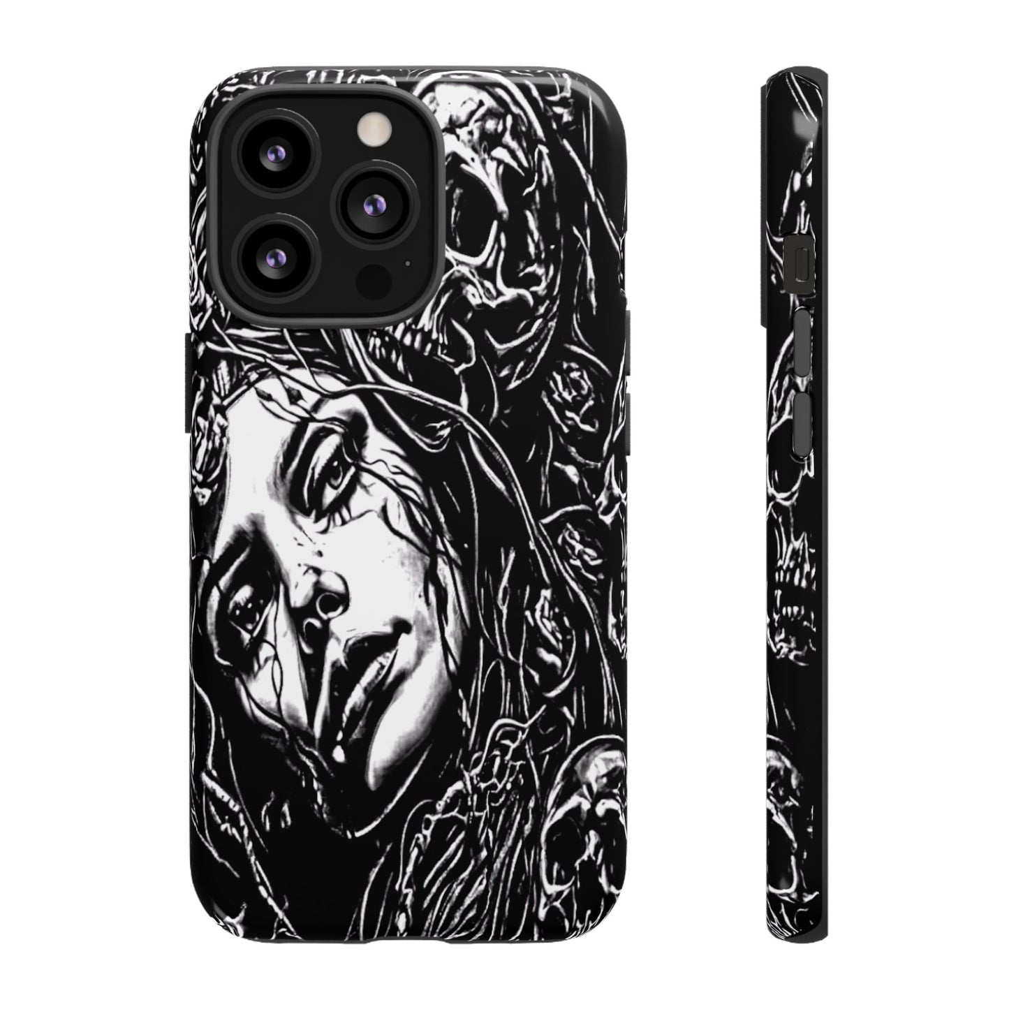 Woman And Roses Tough Phone Case