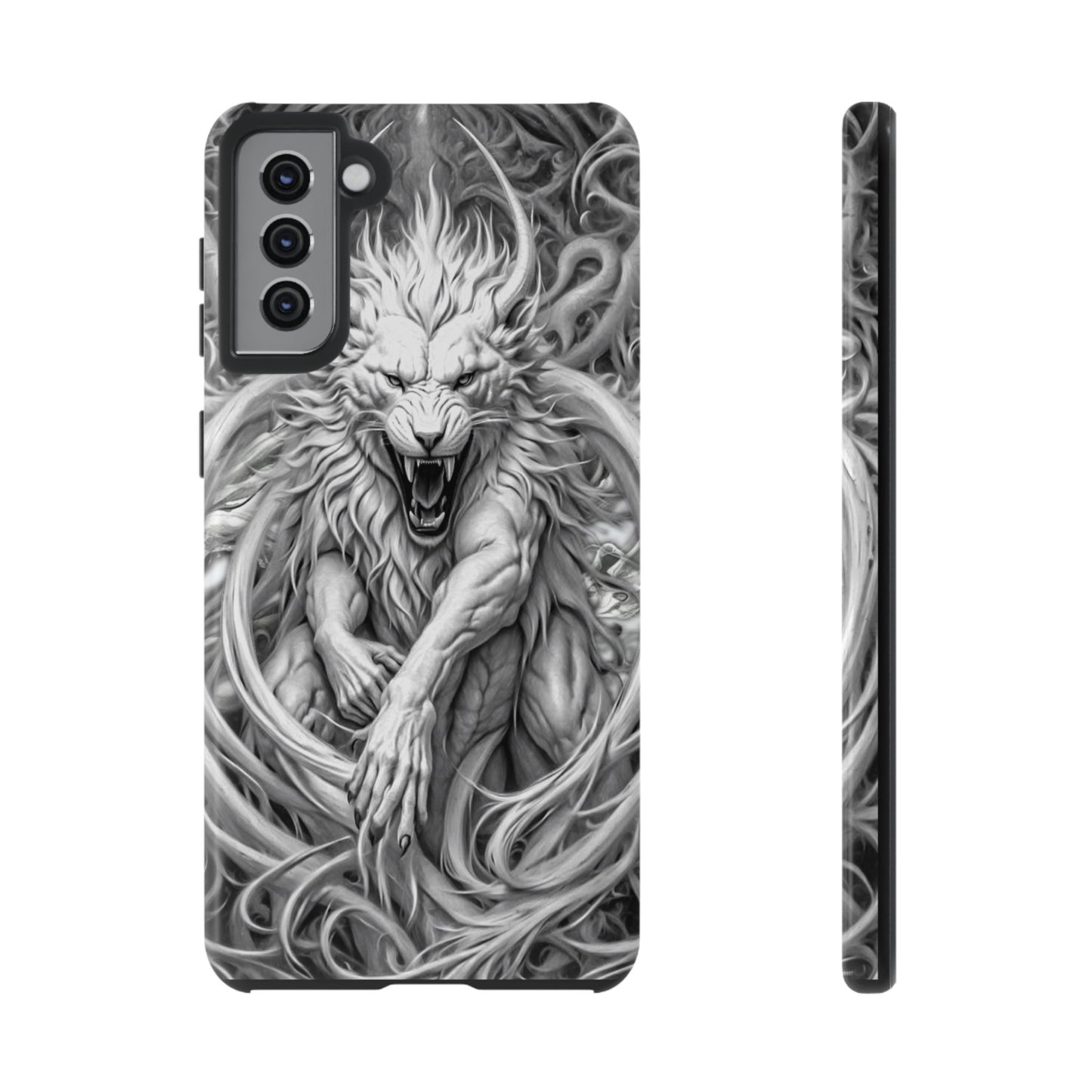 White Lion Beast Tough Phone Case