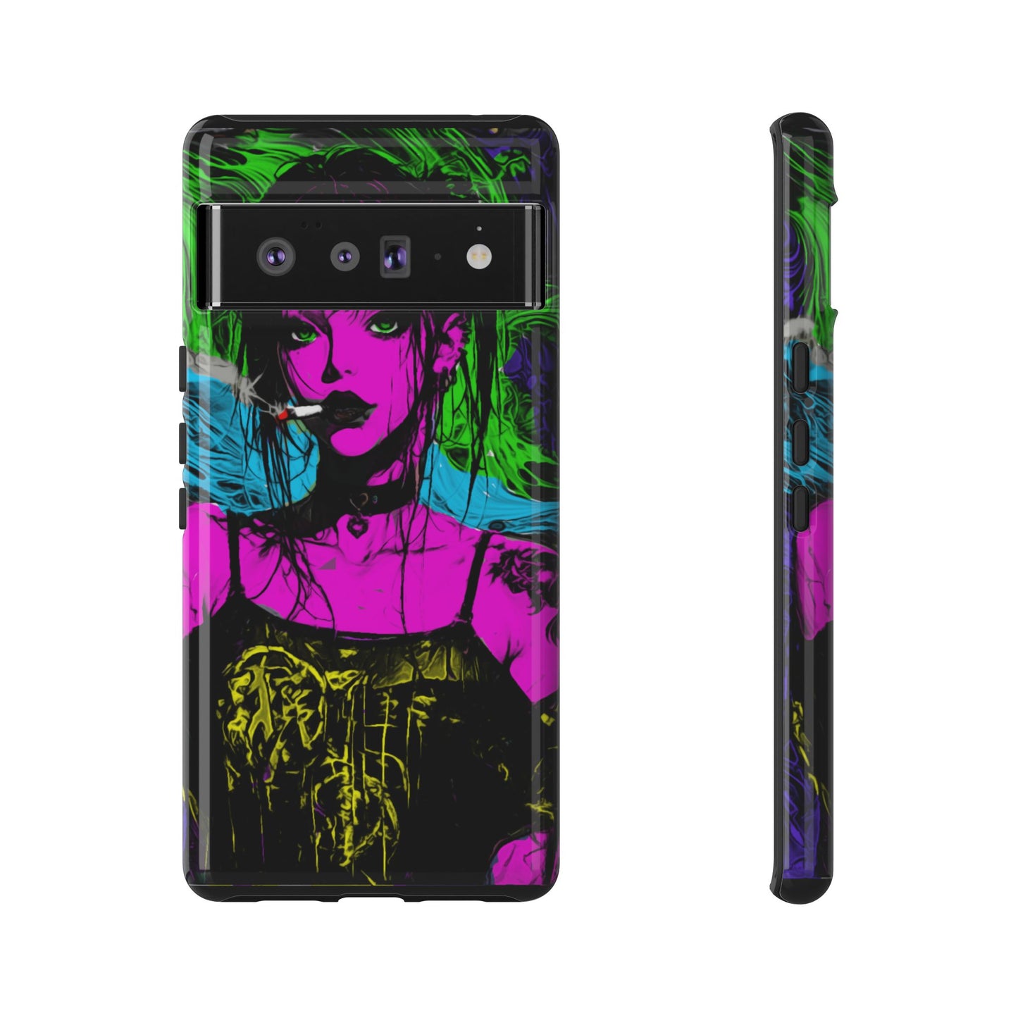 Smoking Girl Tough Phone Case