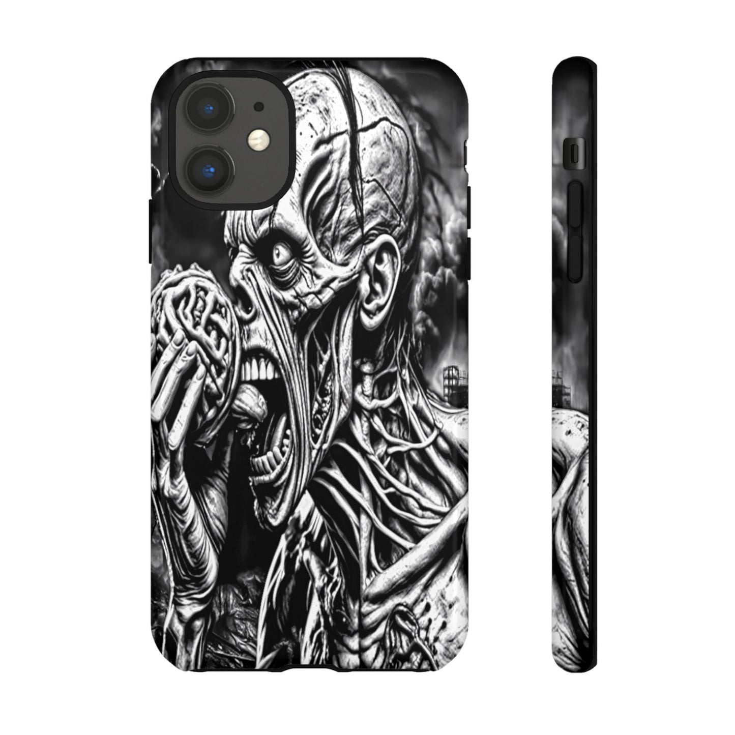 Zombie Eating Brains Tough Phone Case