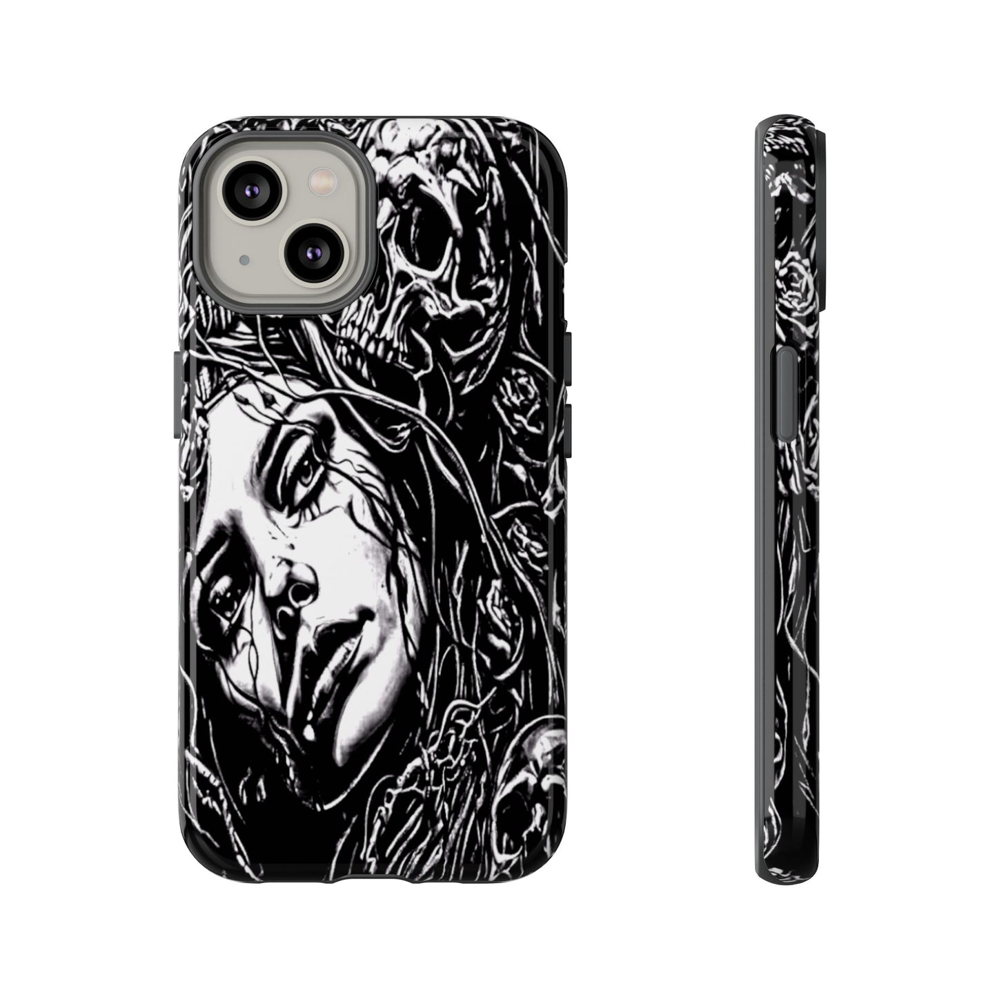 Woman And Roses Tough Phone Case