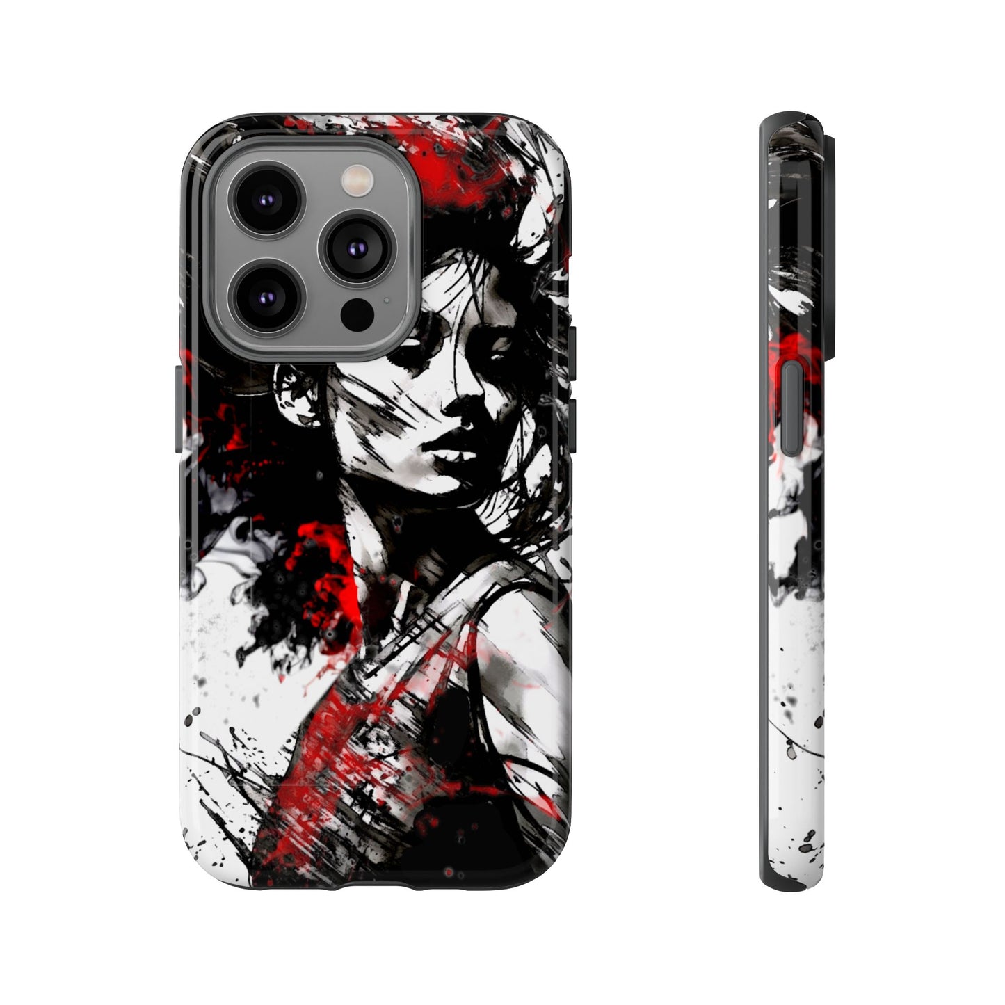 Paint Splatter Girl Tough Phone Case