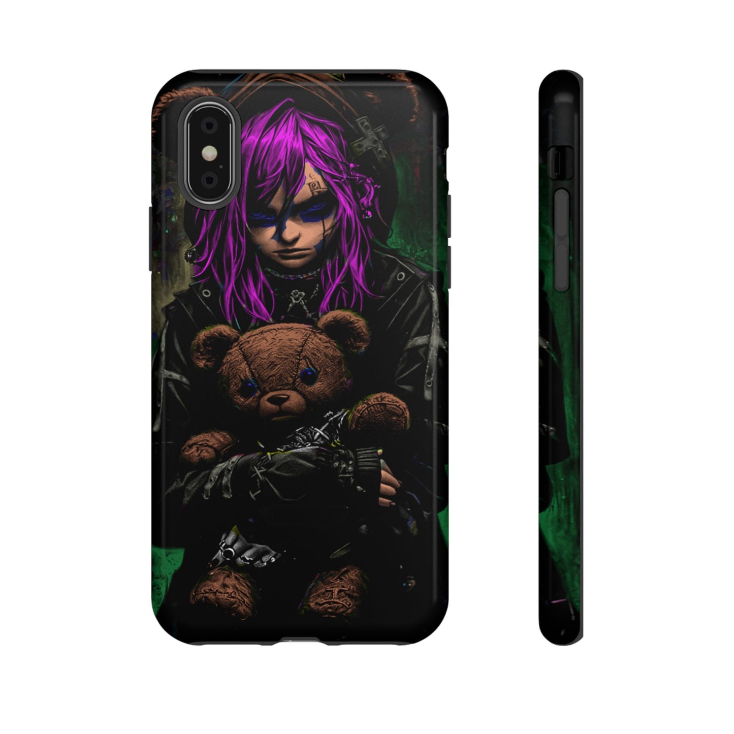 Girl And Teddy Tough Phone Case